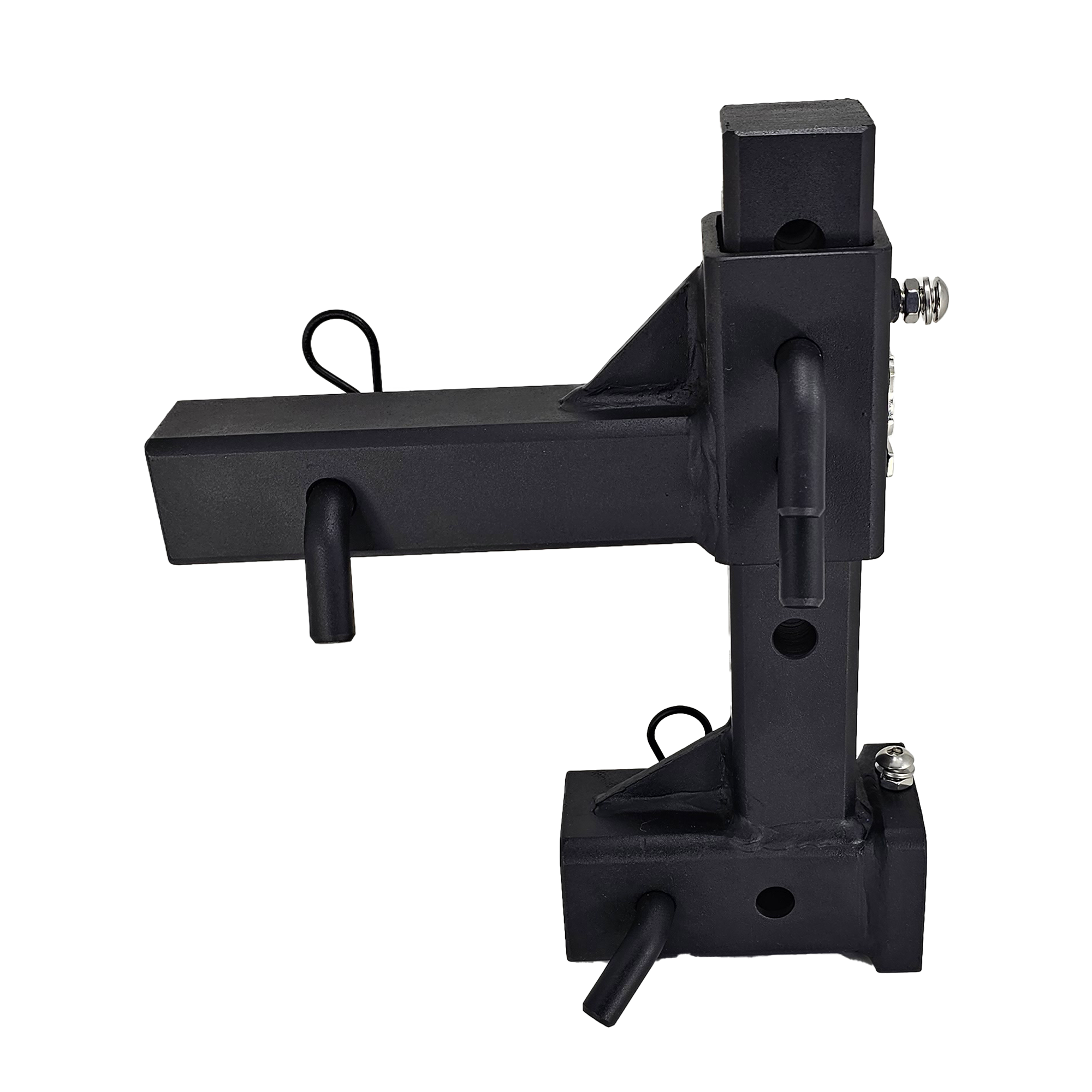 The General Heavy Duty - 2" Adjustable Drop Hitch Adapter - 11" Rise/Drop - 10K - Black Texture Accent