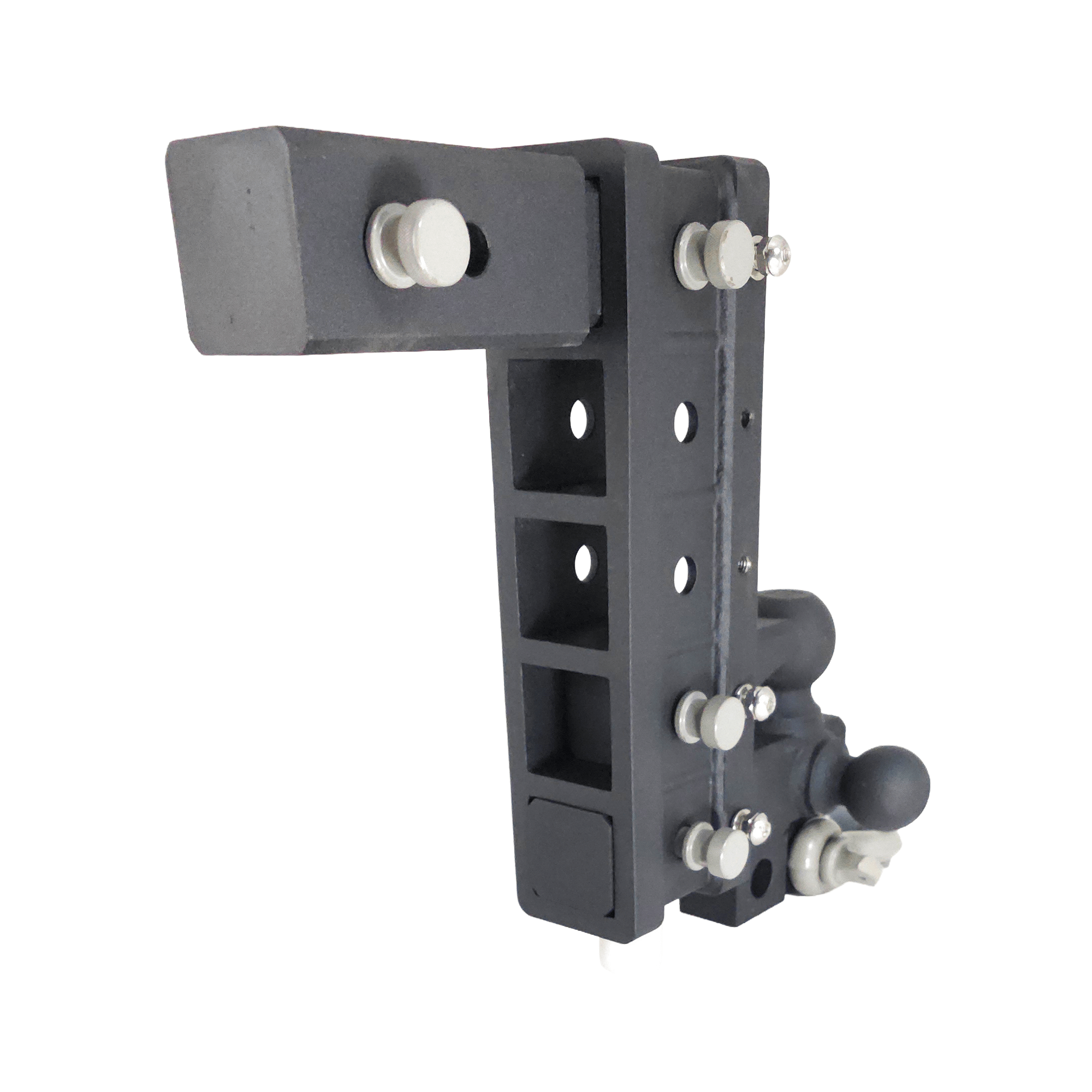 The Patriot - 10-Way+ 3-Ball Mount w/ Adjustable Stacked Receivers – 2-1/2" Hitch – 30K – Ceramic Gray Accent