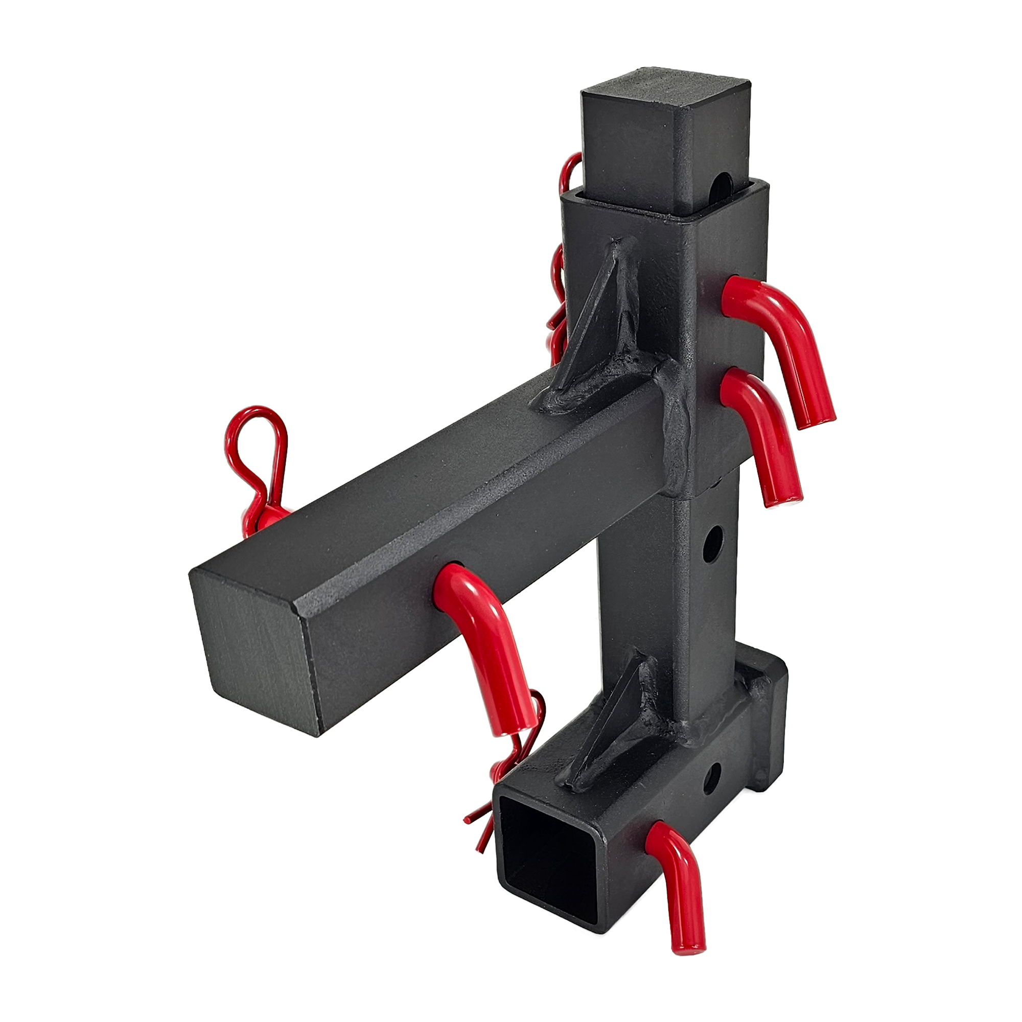 The General Heavy Duty - 2" Adjustable Drop Hitch Adapter - 11" Rise/Drop - 10K - Red Accent
