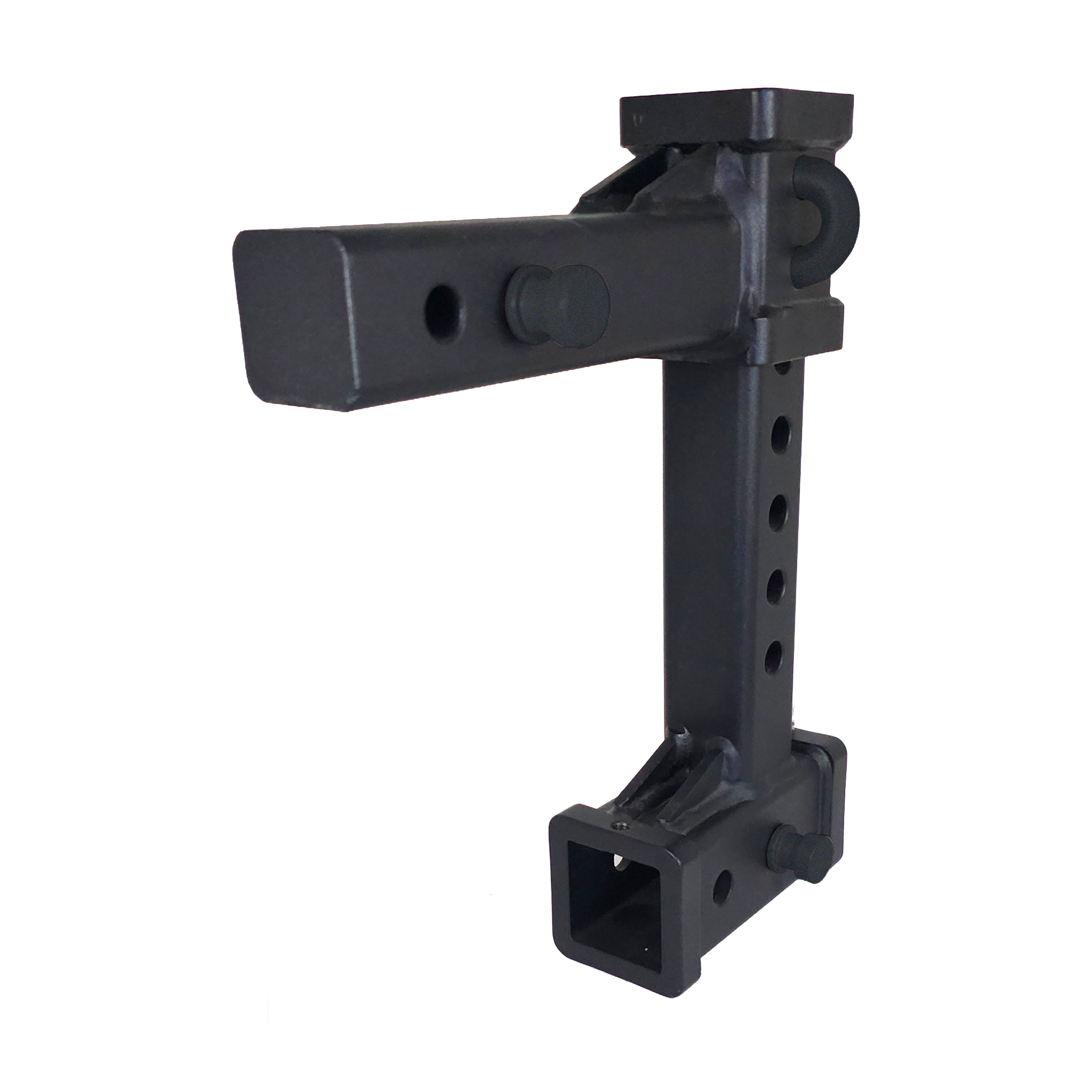 The General Heavy Duty - 2" Adjustable Drop Hitch Adapter - 11" Rise/Drop - 12.5K - Black Texture Accent
