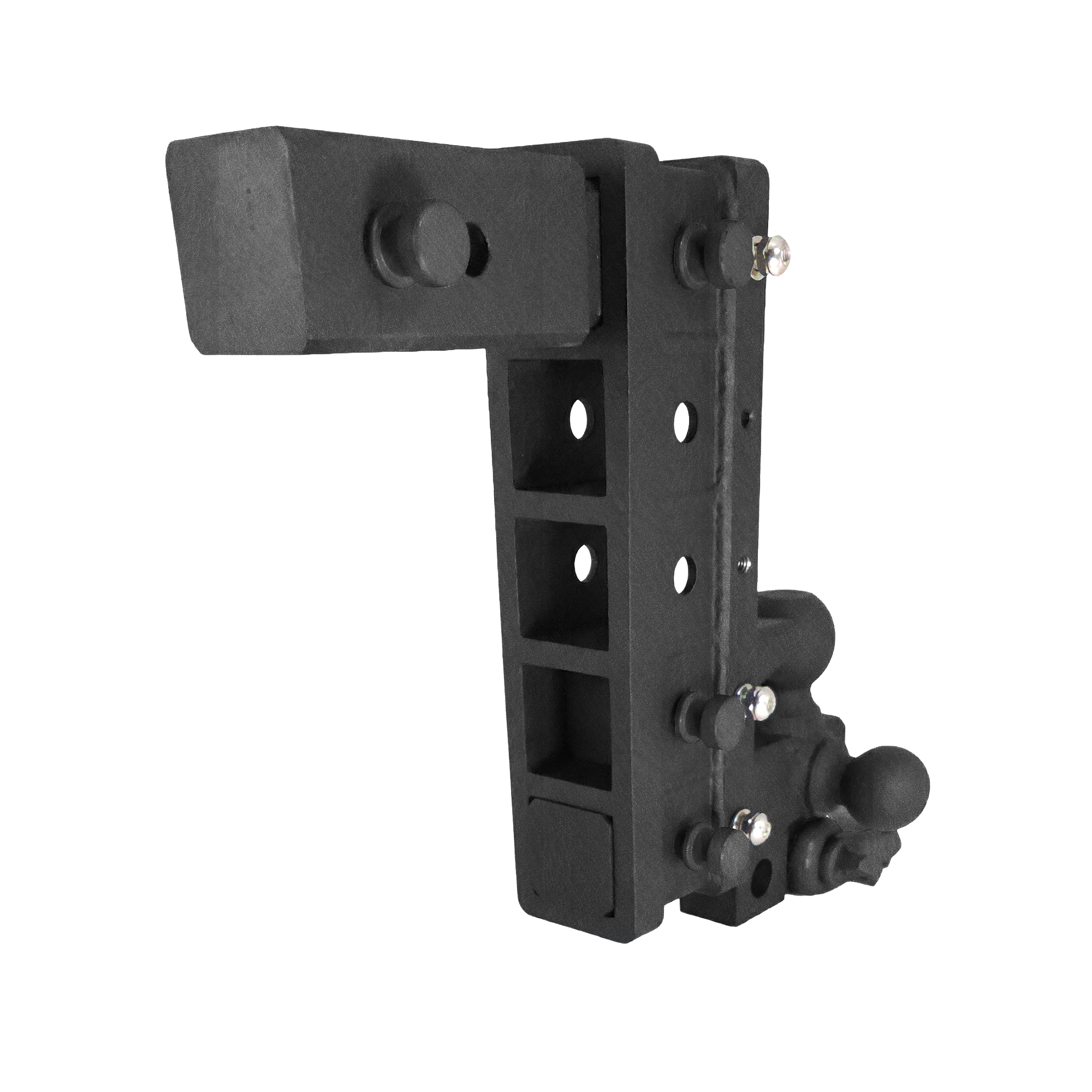 The Patriot - 10-Way+ 3-Ball Mount w/ Adjustable Stacked Receivers – 2-1/2" Hitch – 30K – Black Texture Accent