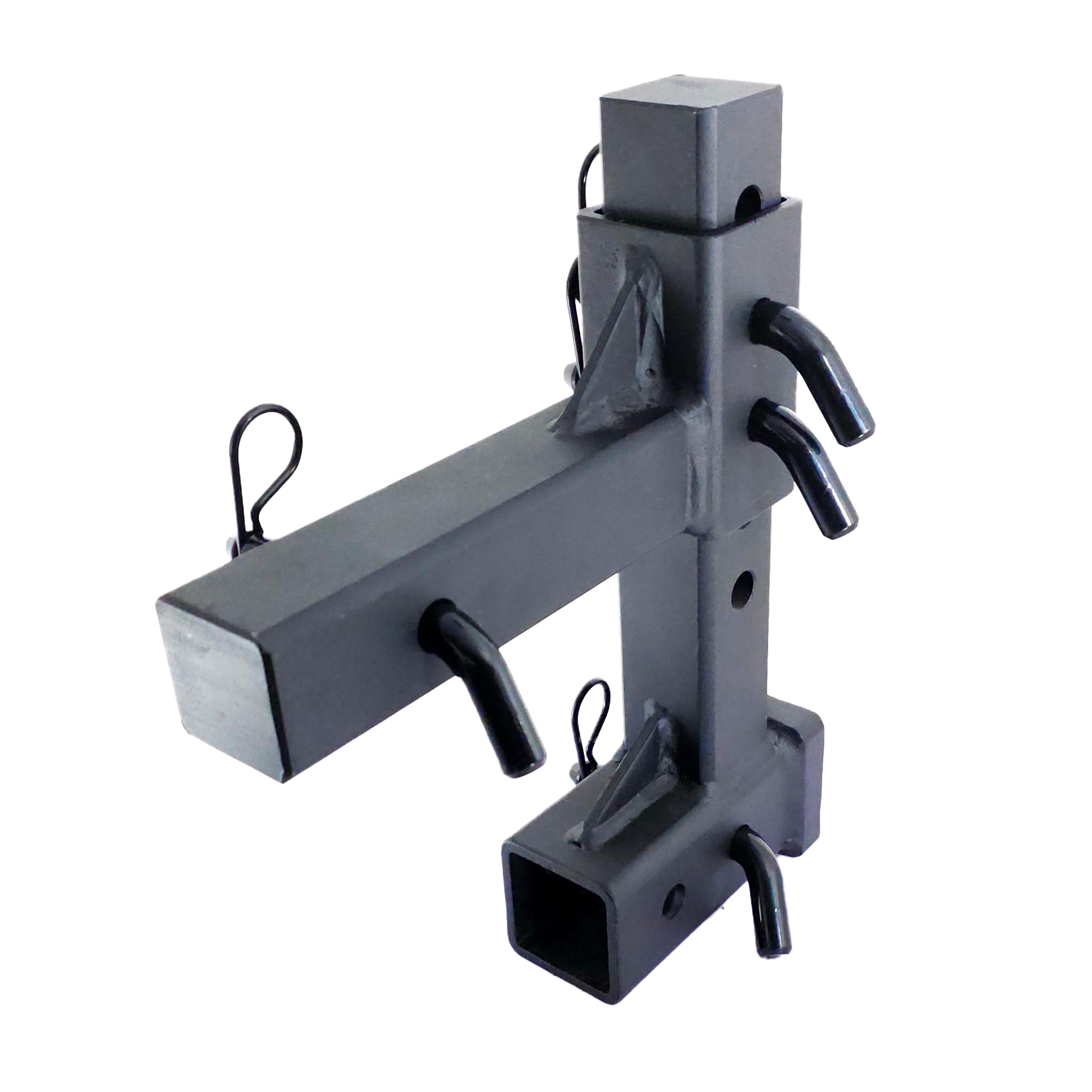 The General Heavy Duty - 2" Adjustable Drop Hitch Adapter - 11" Rise/Drop - 10K - Black Gloss Accent