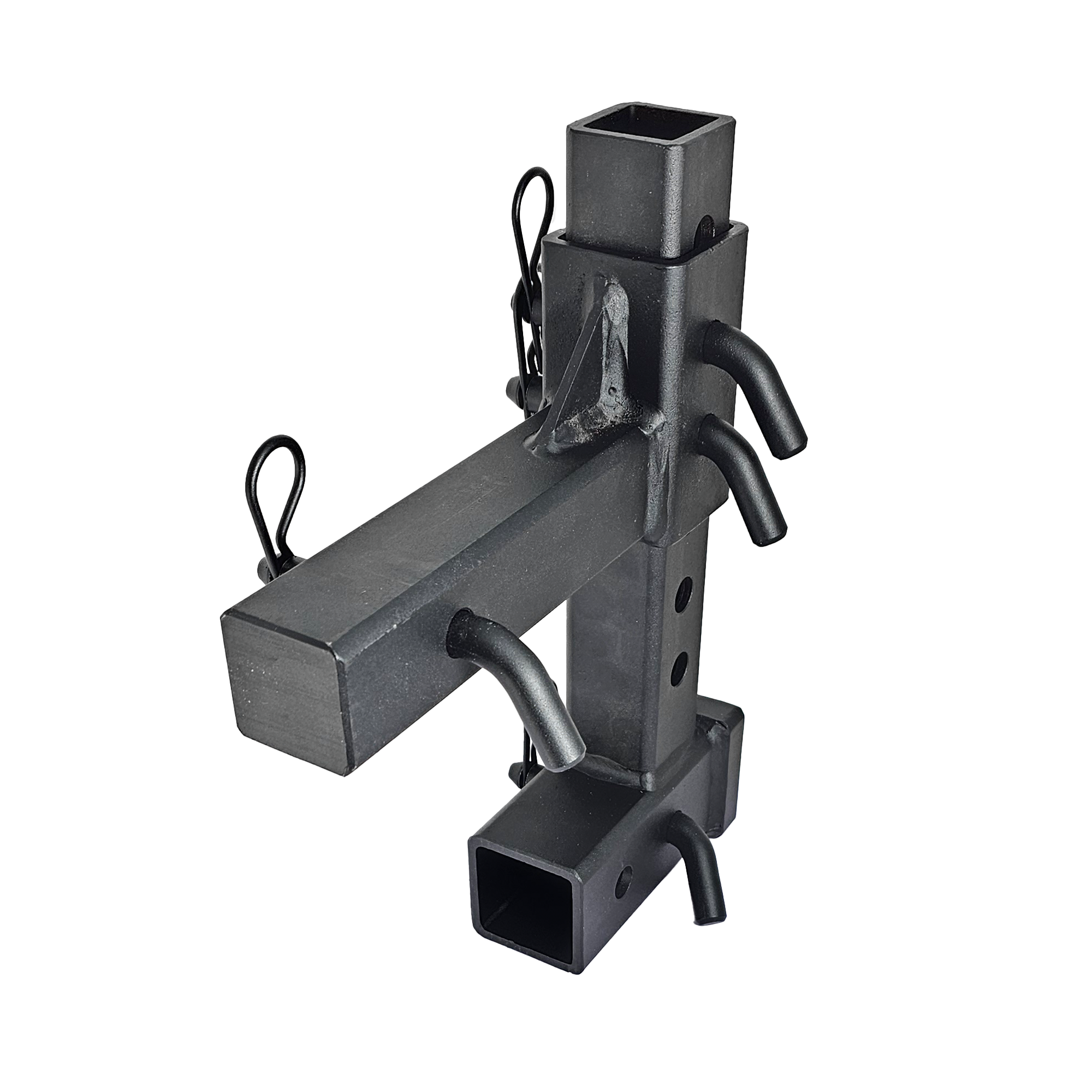 The General Normal Duty - 2" Adjustable Drop Hitch Adapter - 11" Rise/Drop - 7K - Black Texture Accent