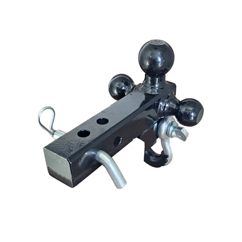 Patriot Hitches 4-Way 3-Ball Mount for 2" Hitches - The Captain - 30K - Silver Accent (Black Gloss)