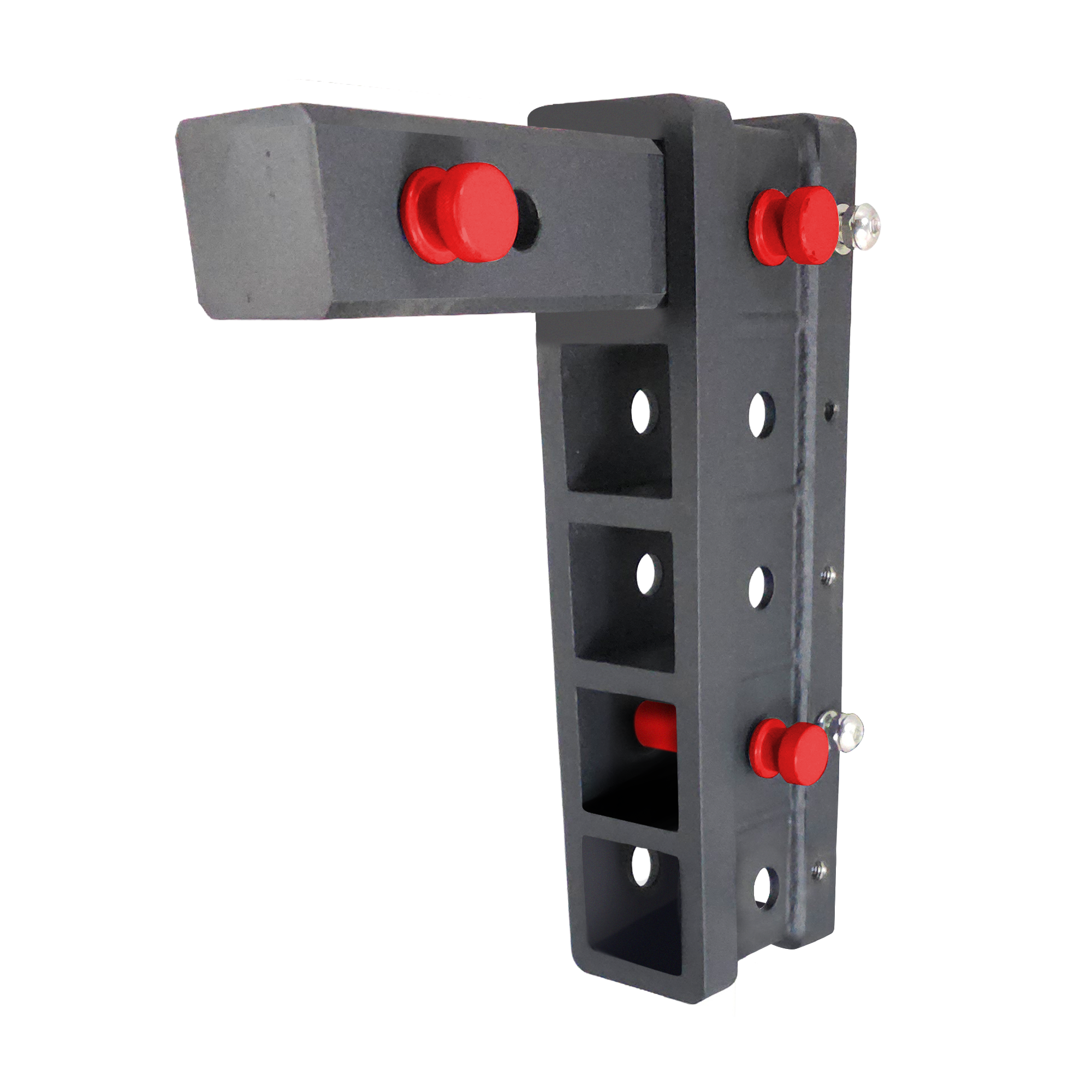The Major - Patriot Hitches Adjustable Drop/Rise Hitch Stacked Receivers for 2" Hitches - 10" Drop/Rise – 30K - Red Accent