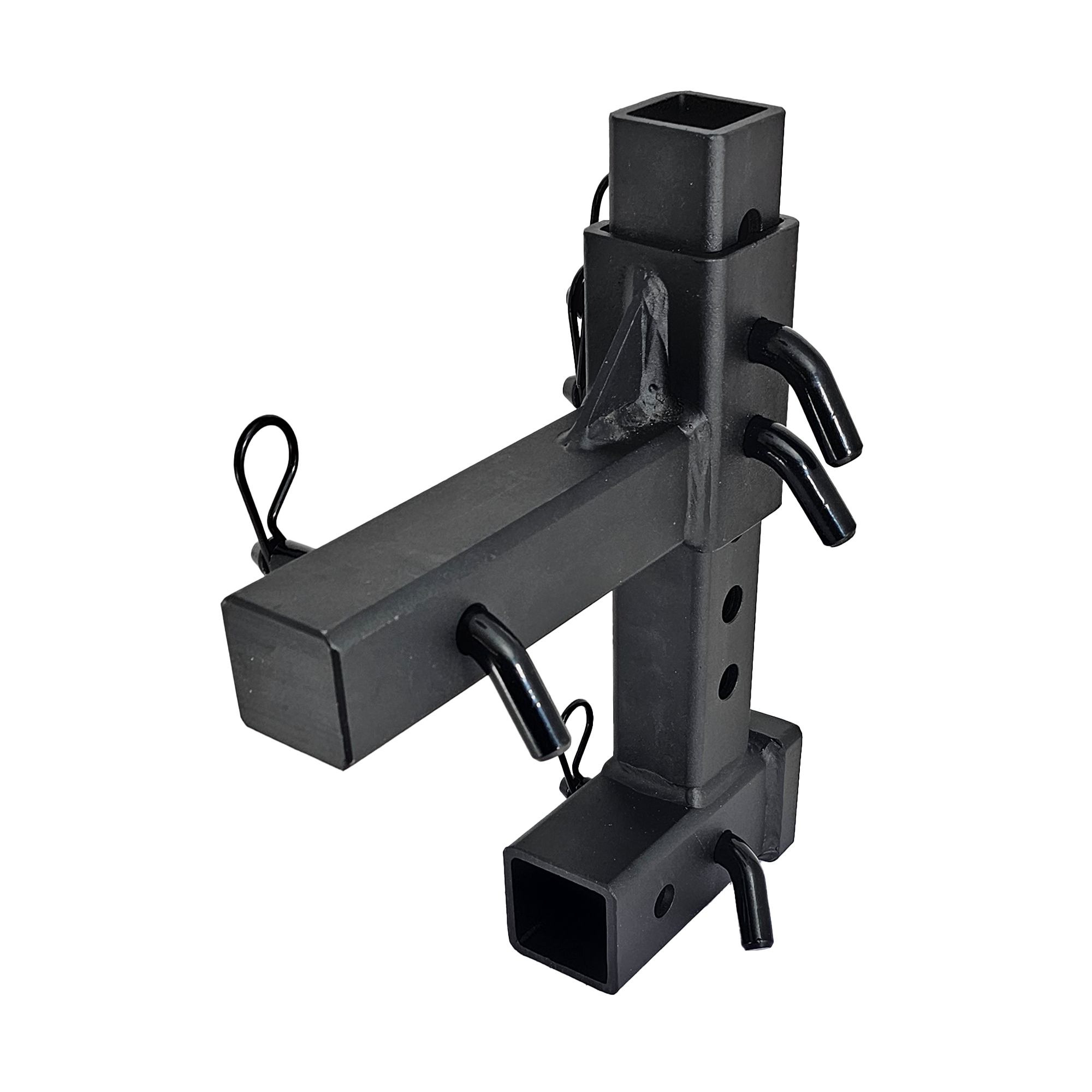 The General Normal Duty - 2" Adjustable Drop Hitch Adapter - 11" Rise/Drop - 7K - Black Gloss Accent