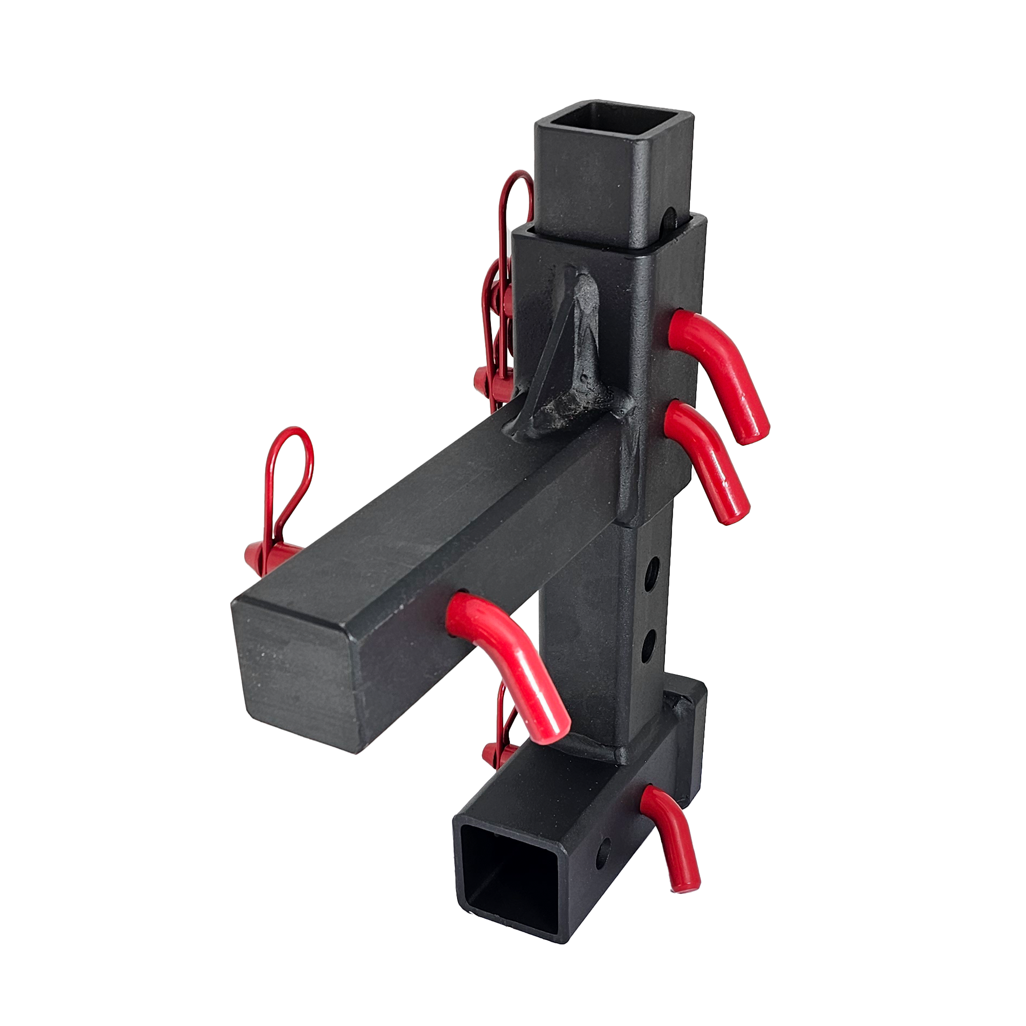 The General Normal Duty - 2" Adjustable Drop Hitch Adapter - 11" Rise/Drop - 7K - Red Accent