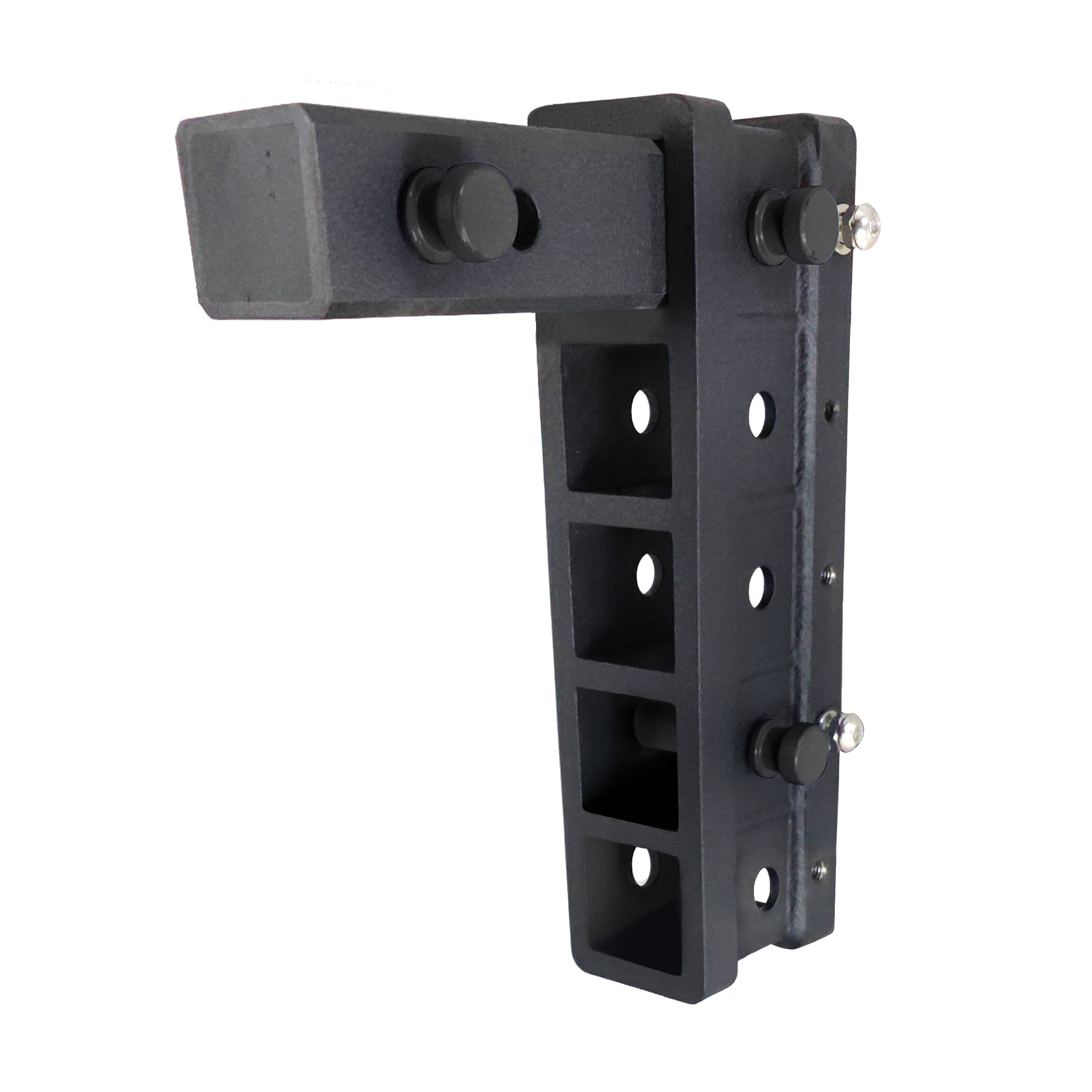 The Major - Patriot Hitches Adjustable Drop/Rise Hitch Stacked Receivers for 2" Hitches - 10" Drop/Rise – 30K - Black Texture Accent