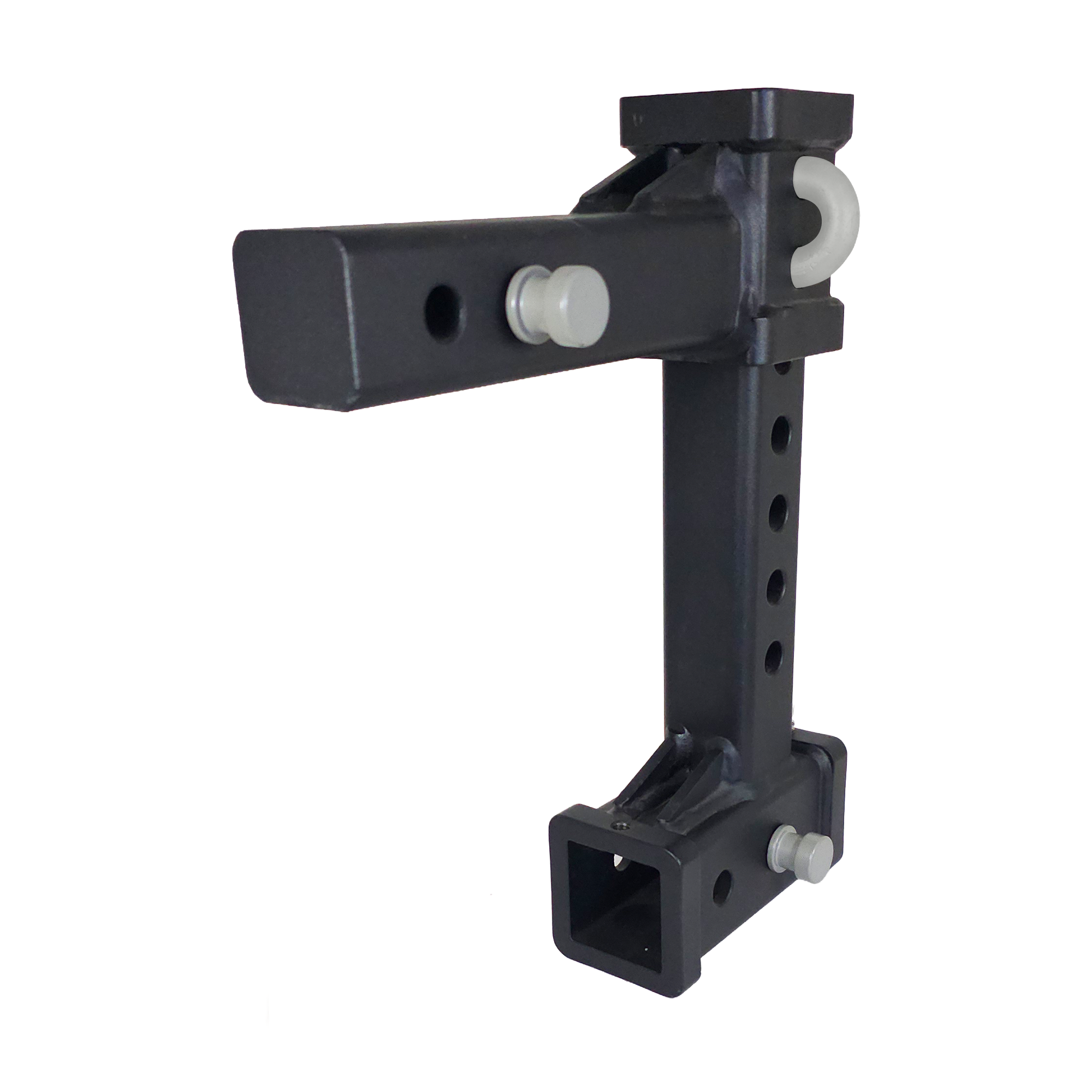 The General Heavy Duty - 2" Adjustable Drop Hitch Adapter - 11" Rise/Drop - 12.5K - Ceramic Gray Accent