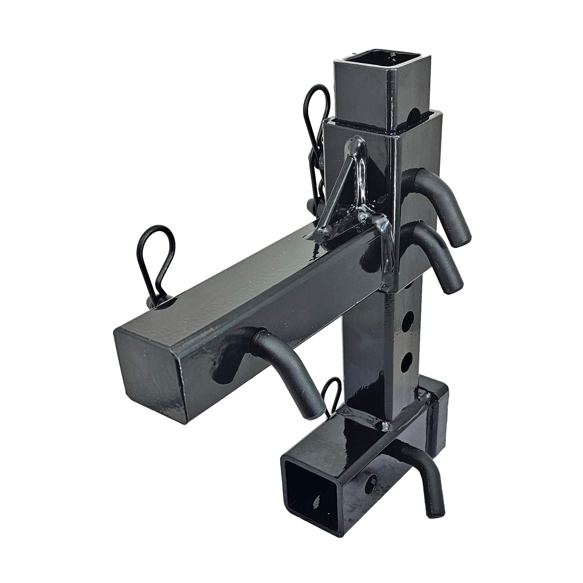 The General Normal Duty - Patriot Hitches 2" Adjustable Drop Hitch Adapter - 11" Rise/Drop - 7K - Black Texture Accent (Black Gloss)