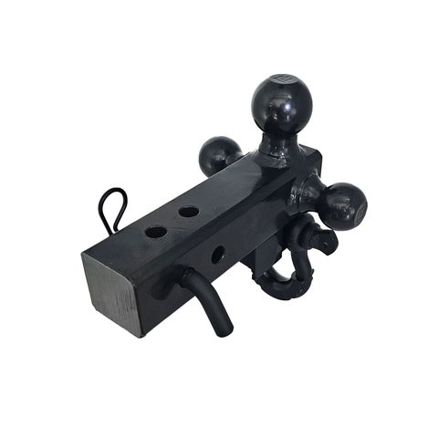 Patriot Hitches 4-Way 3-Ball Mount for 2-1/2" Hitches - The Captain - 30K - Black Texture Accent (Black Gloss)