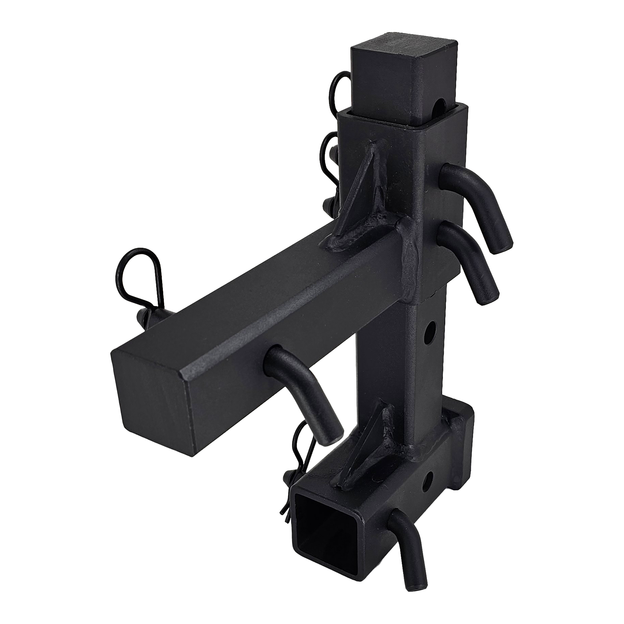 The General Heavy Duty - 2" Adjustable Drop Hitch Adapter - 11" Rise/Drop - 10K - Black Texture Accent