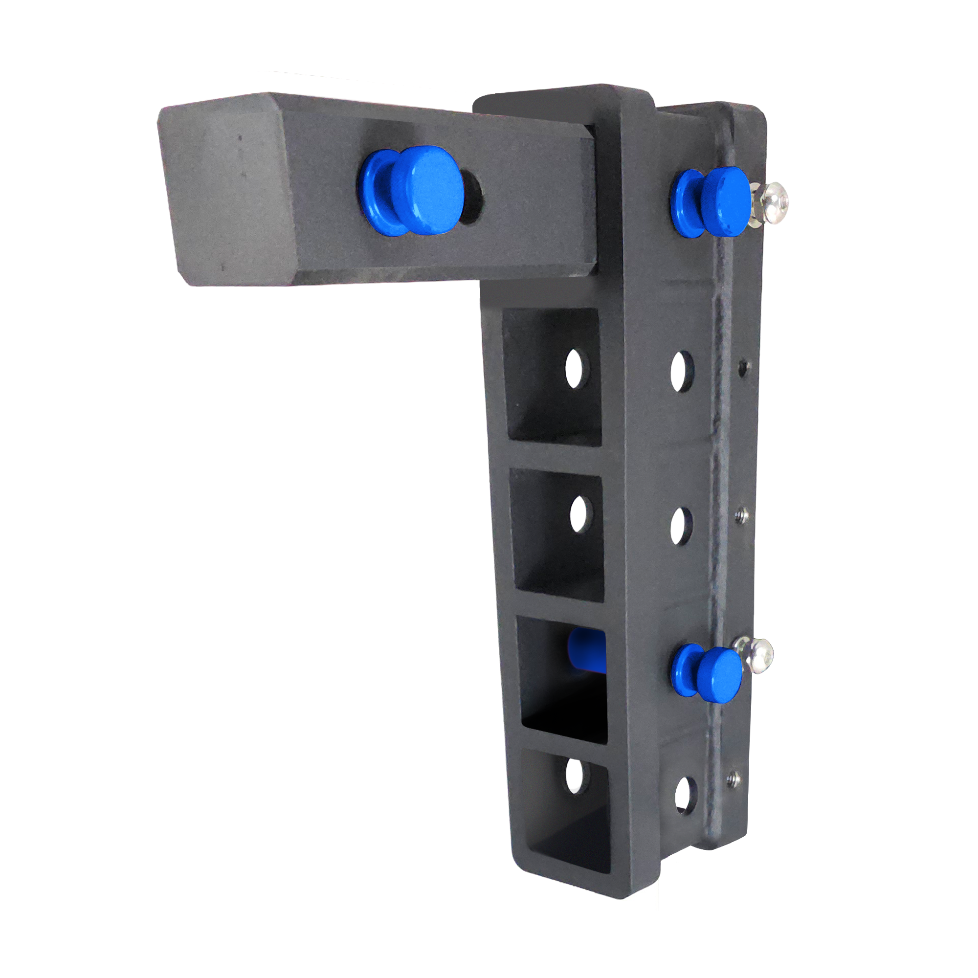 The Major - Patriot Hitches Adjustable Drop/Rise Hitch Stacked Receivers for 2" Hitches - 10" Drop/Rise – 30K - Blue Accent
