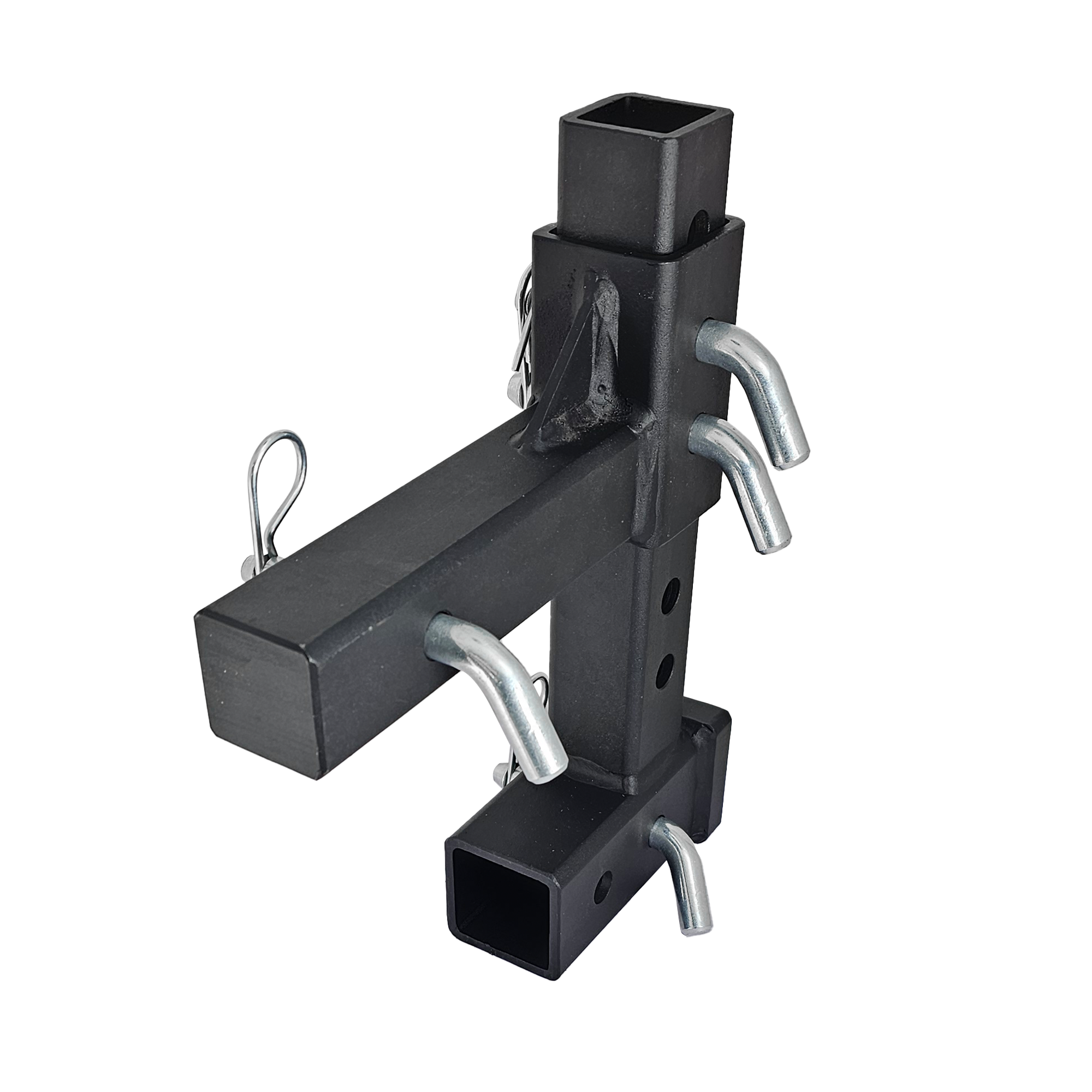 The General Normal Duty - 2" Adjustable Drop Hitch Adapter - 11" Rise/Drop - 7K - Silver Accent