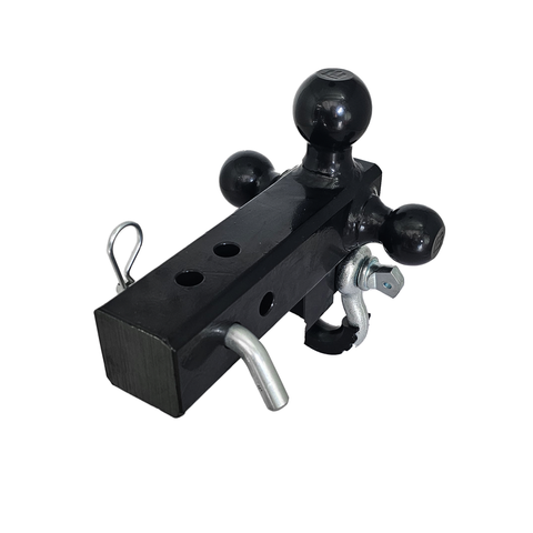 Patriot Hitches 4-Way 3-Ball Mount for 2-1/2" Hitches - The Captain - 30K - Silver Accent (Black Gloss)