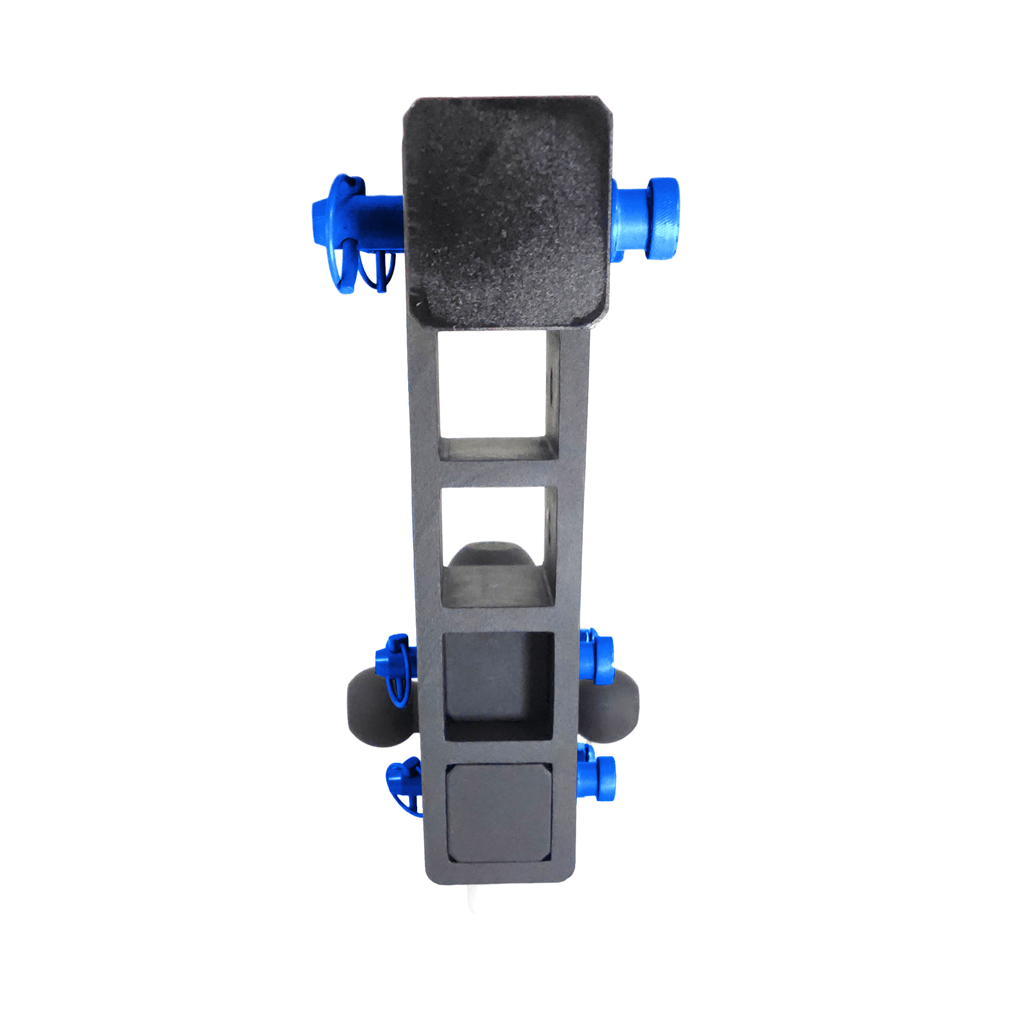 The Patriot - 10-Way+ 3-Ball Mount w/ Adjustable Stacked Receivers – 2-1/2" Hitch – 30K – Blue Accent