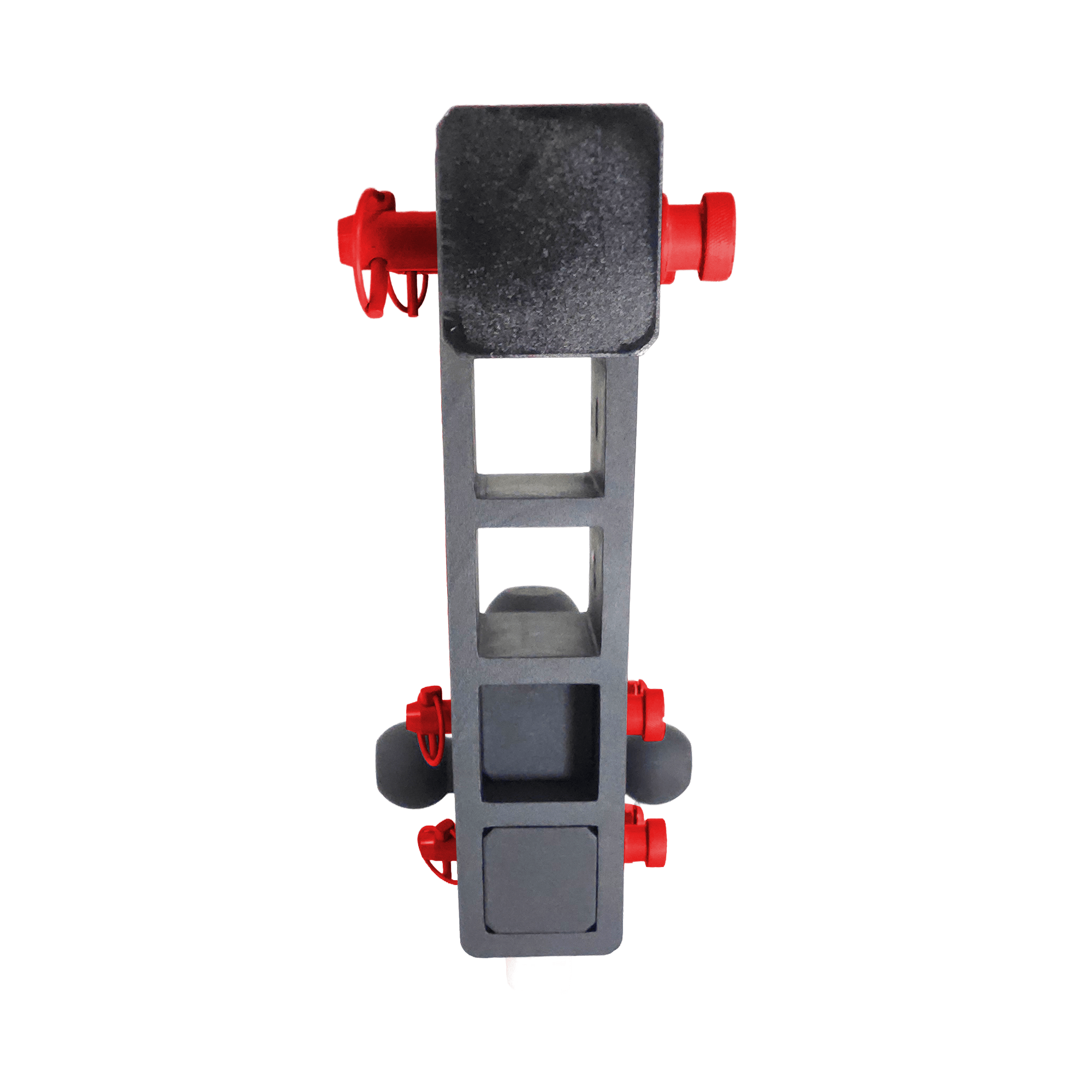 The Patriot - 10-Way+ 3-Ball Mount w/ Adjustable Stacked Receivers – 2-1/2" Hitch – 30K – Red Accent