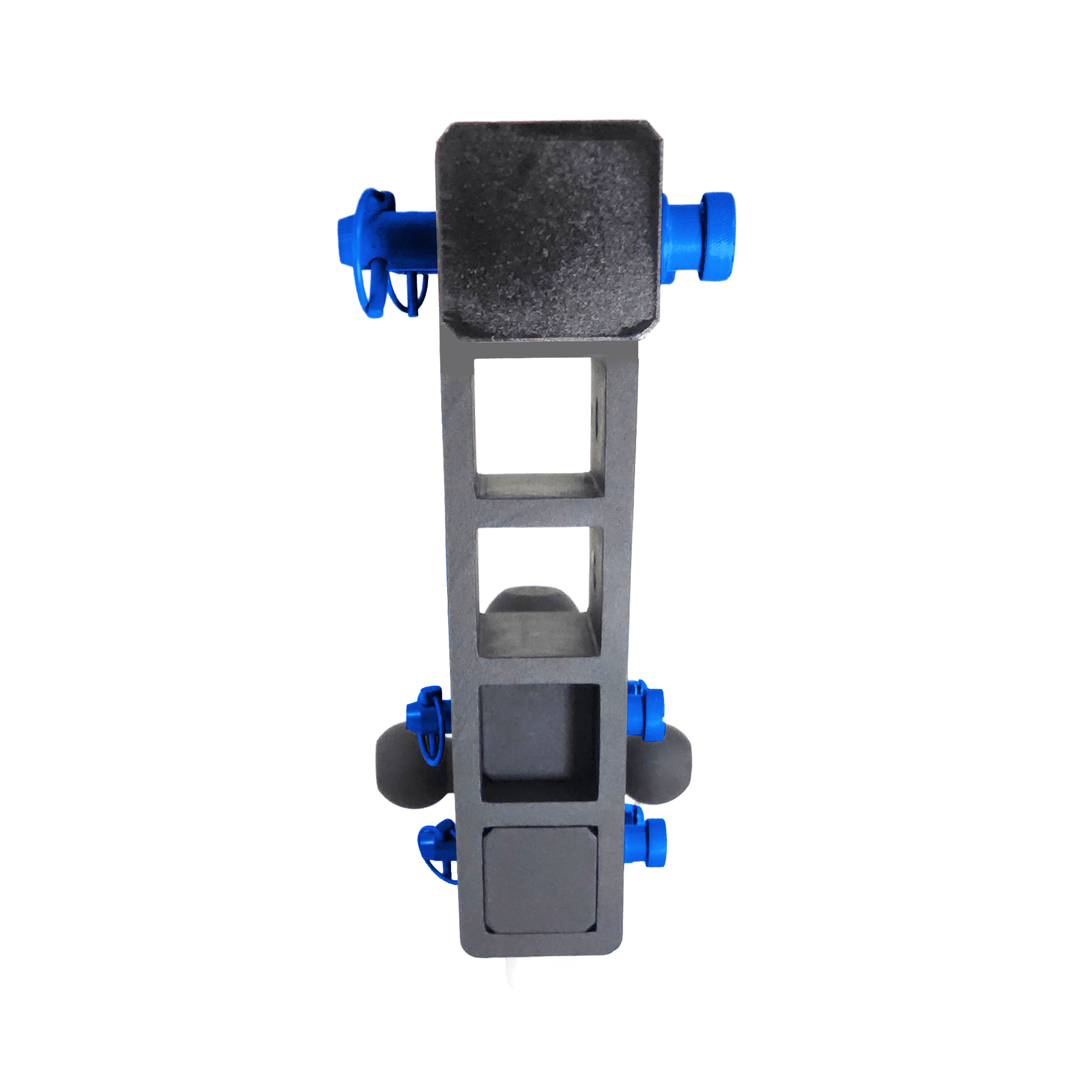 The Patriot - 10-Way+ 3-Ball Mount w/ Adjustable Stacked Receivers - 2" Hitch – 30K – Blue Accent