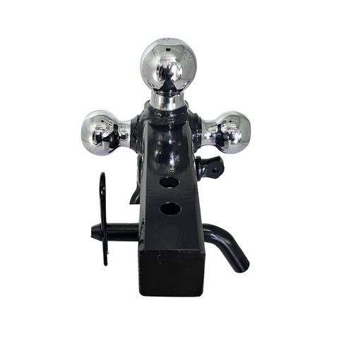 Patriot Hitches 4-Way 3-Ball Mount for 2" Hitches - The Captain - 30K - Black Gloss Accent (Black Gloss Chrome)