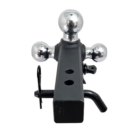 Patriot Hitches 4-Way 3-Ball Mount for 2" Hitches - The Captain - 30K - Black Gloss Accent (Texture Chrome)