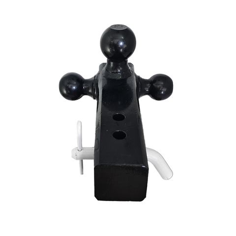 Patriot Hitches 4-Way 3-Ball Mount for 2-1/2" Hitches - The Captain - 30K - White Accent (Black Gloss)