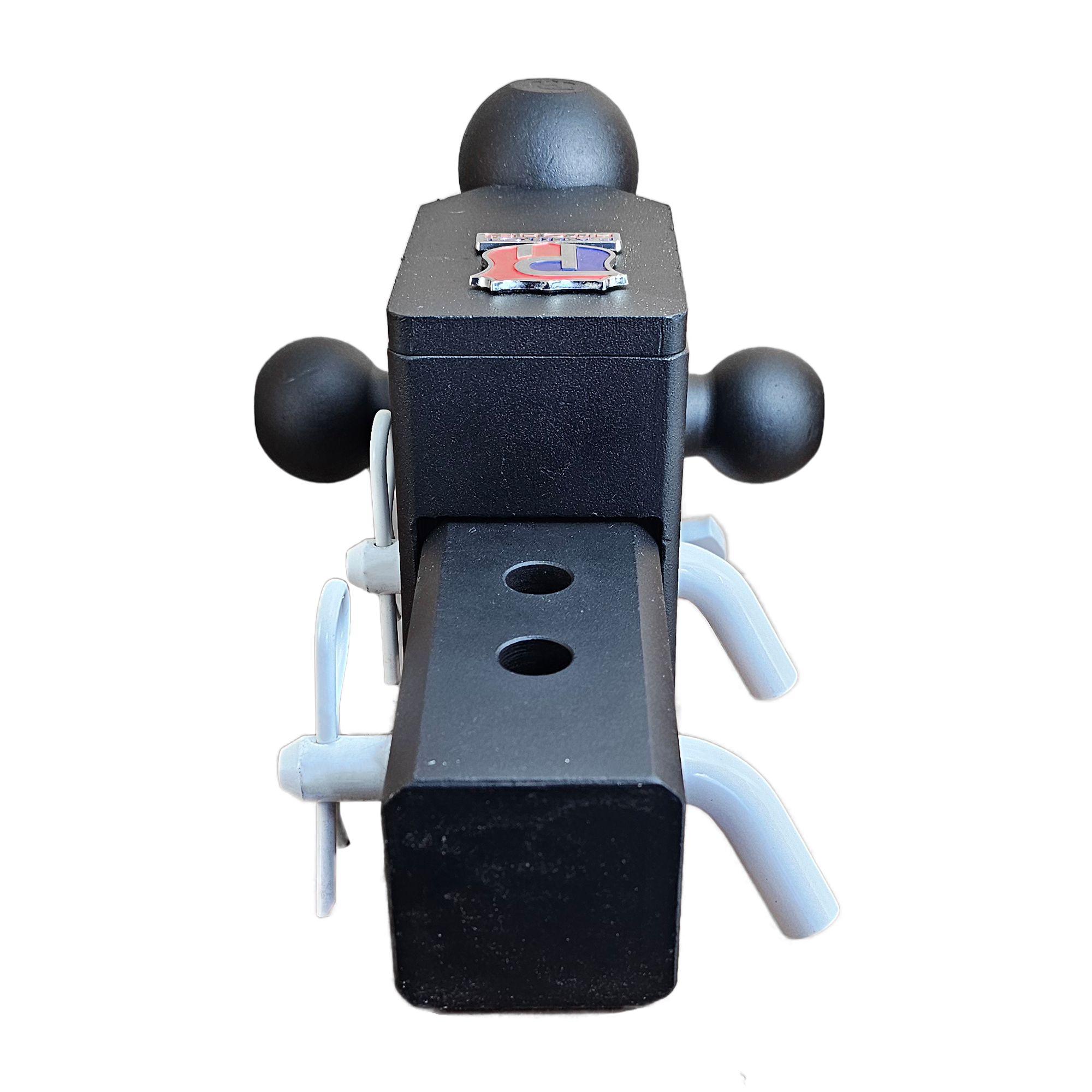 The Captain 5 in 1 - 5-Way 3-Ball Mount for 2-1/2" Hitches - 30K – White Accent