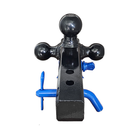 Patriot Hitches 4-Way 3-Ball Mount for 2" Hitches - The Captain - 30K - Blue Accent (Black Gloss)