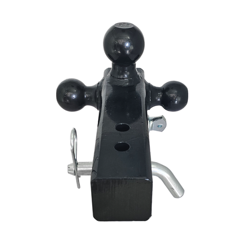 Patriot Hitches 4-Way 3-Ball Mount for 2-1/2" Hitches - The Captain - 30K - Silver Accent (Black Gloss)