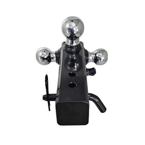 Patriot Hitches 4-Way 3-Ball Mount for 2-1/2" Hitches - The Captain - 30K - Black Gloss Accent (Black Gloss - Chrome)