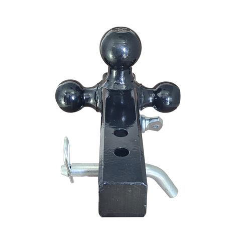 Patriot Hitches 4-Way 3-Ball Mount for 2" Hitches - The Captain - 30K - Silver Accent (Black Gloss)