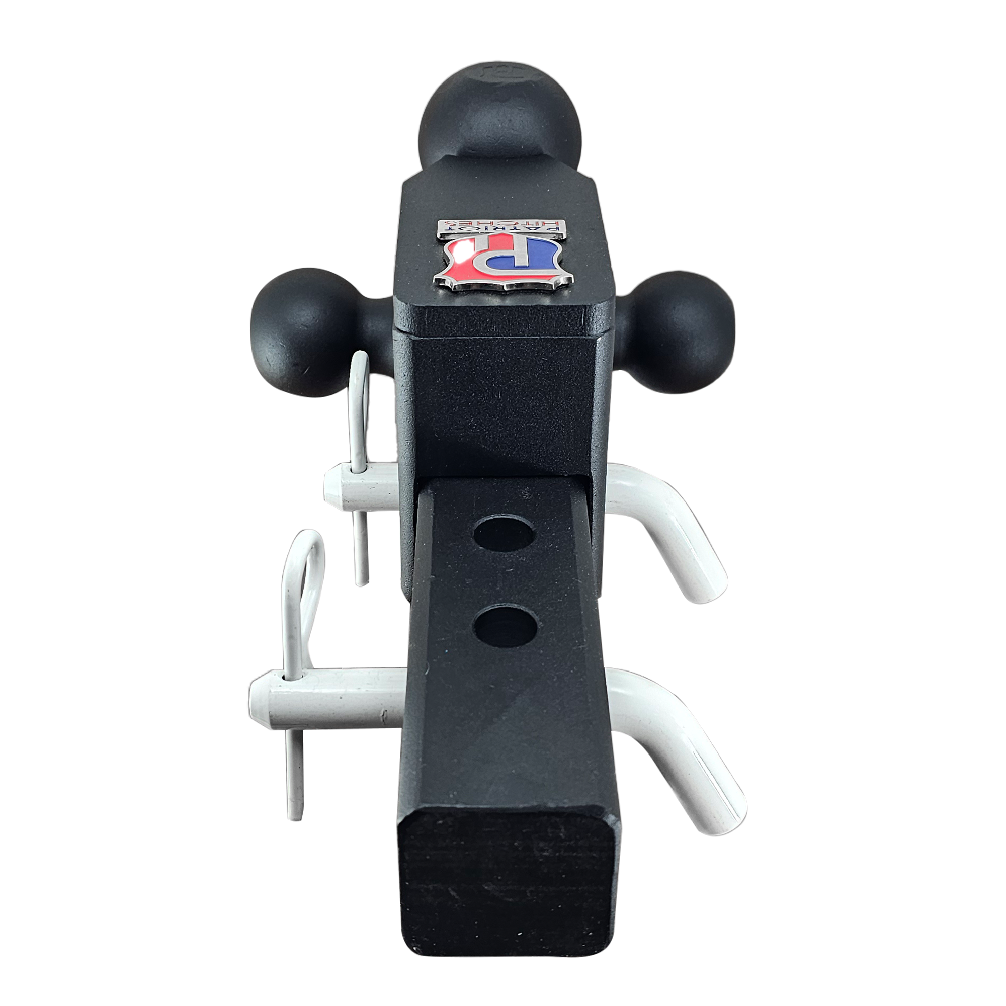 The Captain 5 in 1 - 5-Way 3-Ball Mount for 2" Hitches - 30K – White Accent