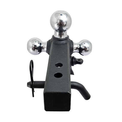 Patriot Hitches 4-Way 3-Ball Mount for 2" Hitches - The Captain - 30K - Black Texture Accent (Texture Chrome)