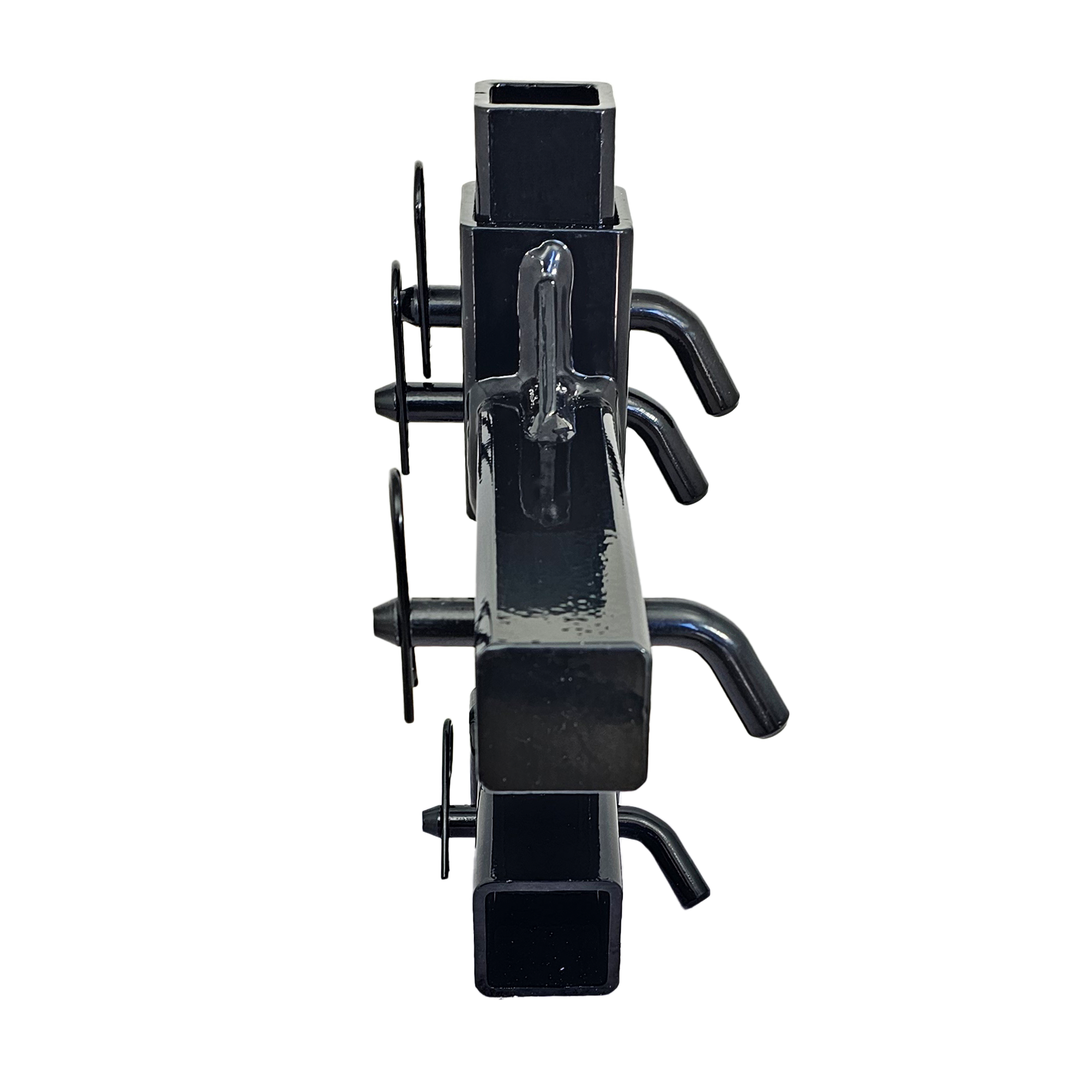 The General Normal Duty - 2" Adjustable Drop Hitch Adapter - 11" Rise/Drop - 7K - Black Gloss Accent (Black Gloss)