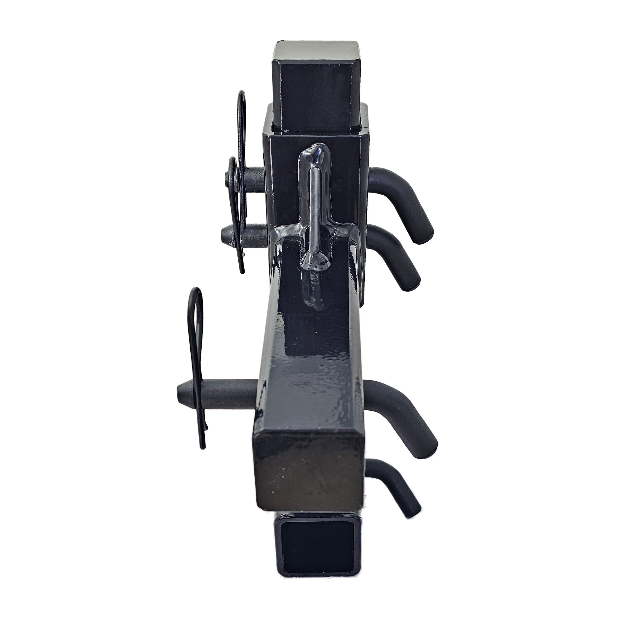 The General Heavy Duty - 2" Adjustable Drop Hitch Adapter - 11" Rise/Drop - 10K - Black Texture Accent (Black Gloss)