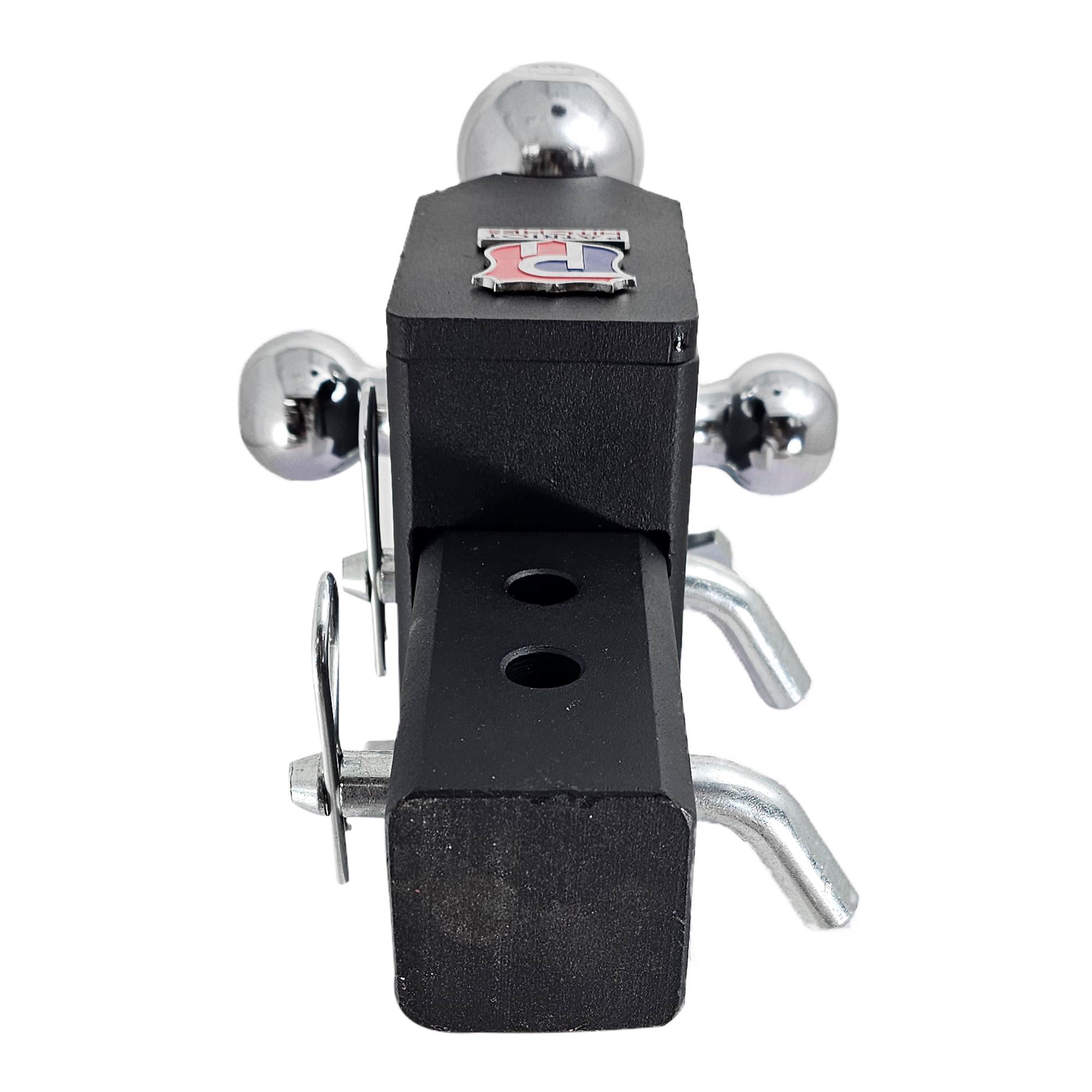 The Captain 5 in 1 - 5-Way 3-Ball Mount for 2-1/2" Hitches - 30K – Silver Accent (Texture Chrome)
