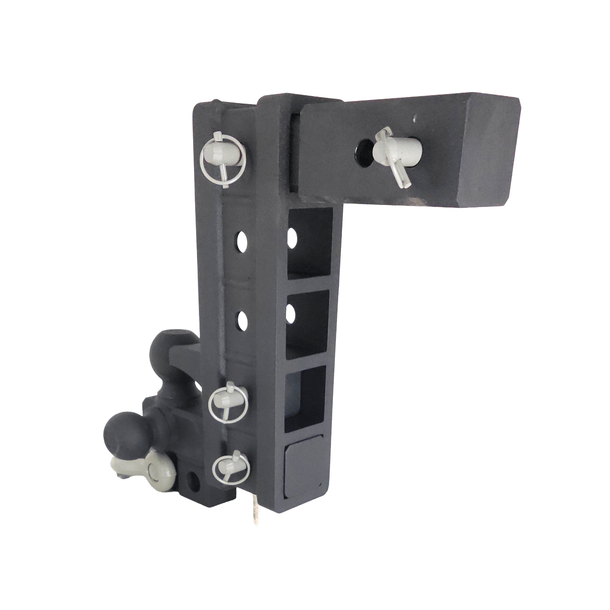 The Patriot - 10-Way+ 3-Ball Mount w/ Adjustable Stacked Receivers – 2-1/2" Hitch – 30K – Ceramic Gray Accent