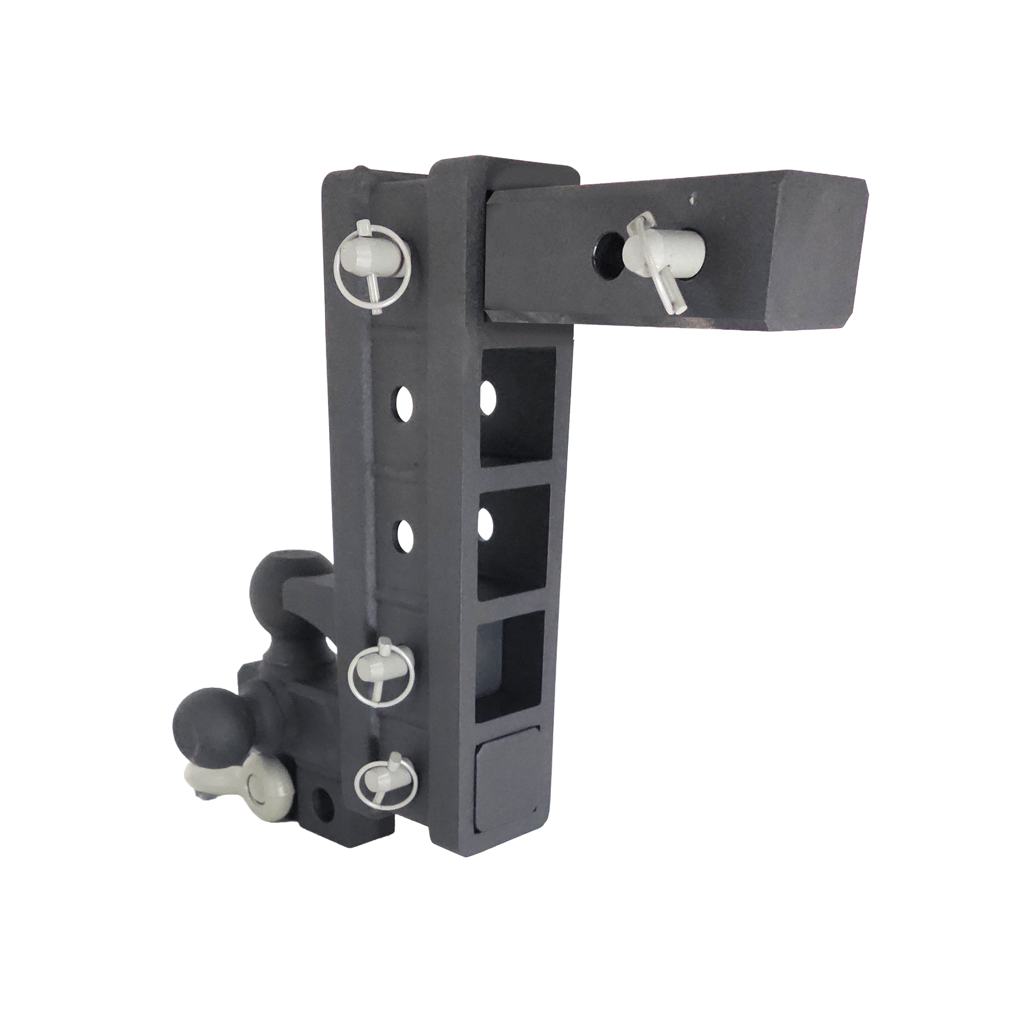 The Patriot - 10-Way+ 3-Ball Mount w/ Adjustable Stacked Receivers - 2" Hitch – 30K – Ceramic Gray Accent