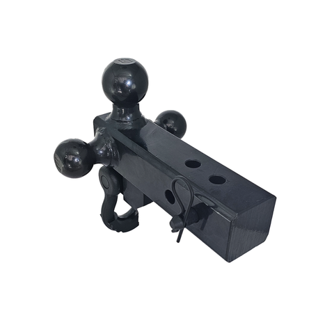 Patriot Hitches 4-Way 3-Ball Mount for 2-1/2" Hitches - The Captain - 30K - Black Texture Accent (Black Gloss)