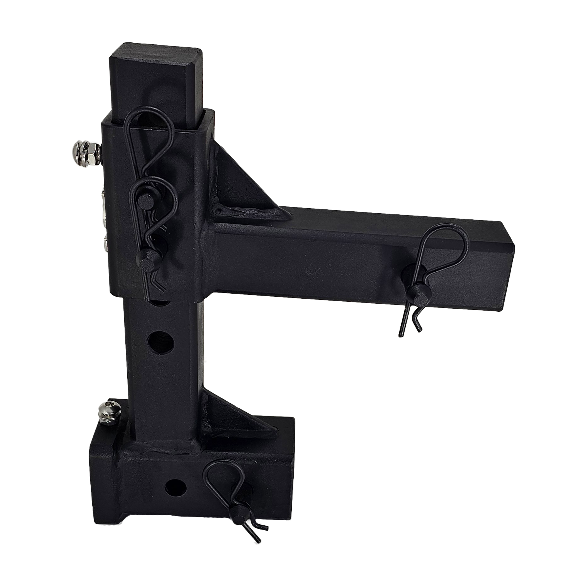 The General Heavy Duty - 2" Adjustable Drop Hitch Adapter - 11" Rise/Drop - 10K - Black Texture Accent