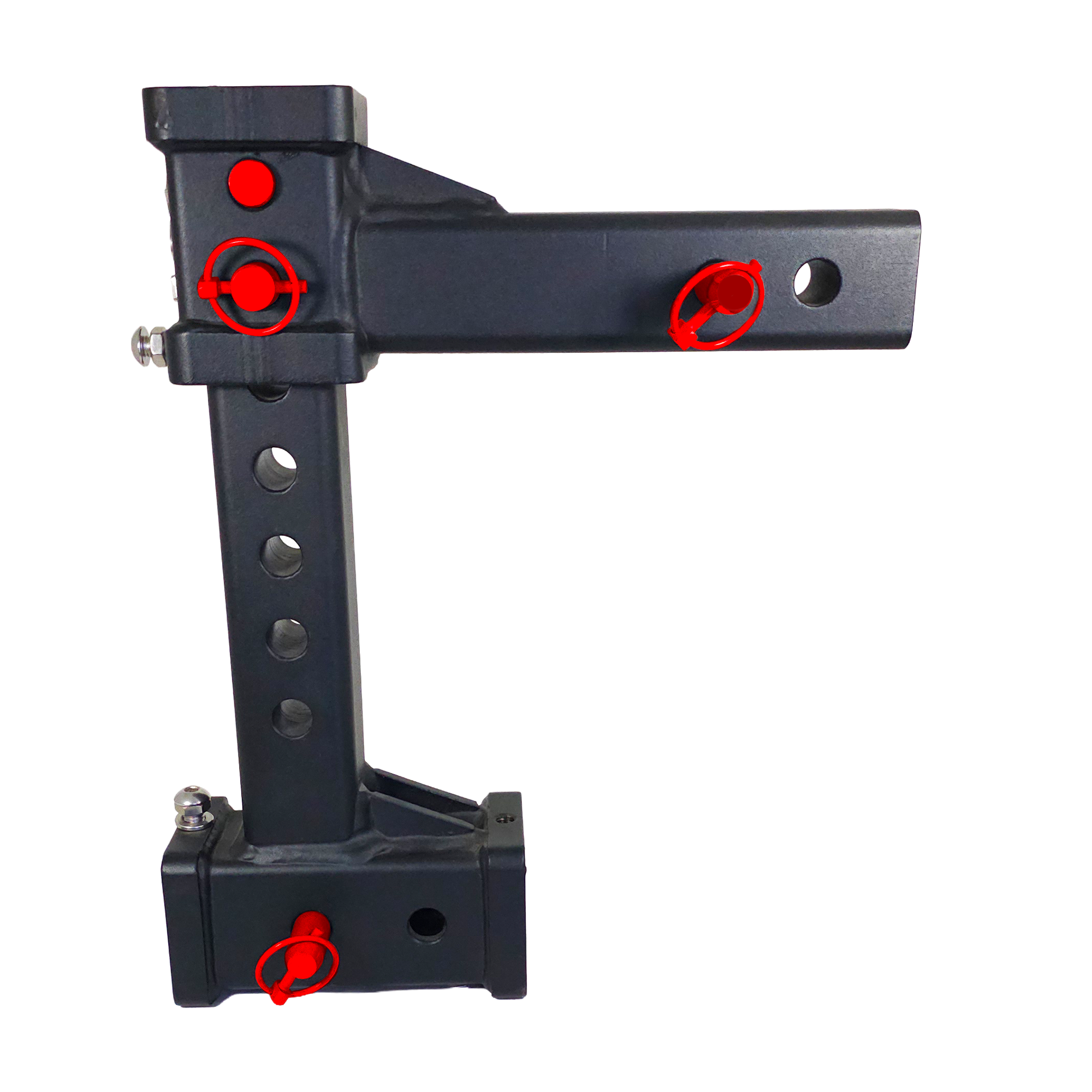 The General Heavy Duty - 2" Adjustable Drop Hitch Adapter - 11" Rise/Drop - 12.5K - Red Accent