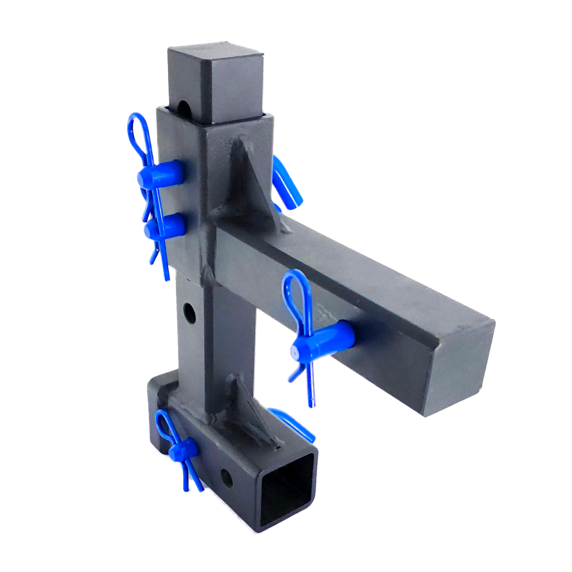 The General Heavy Duty - 2" Adjustable Drop Hitch Adapter - 11" Rise/Drop - 10K - Blue Accent