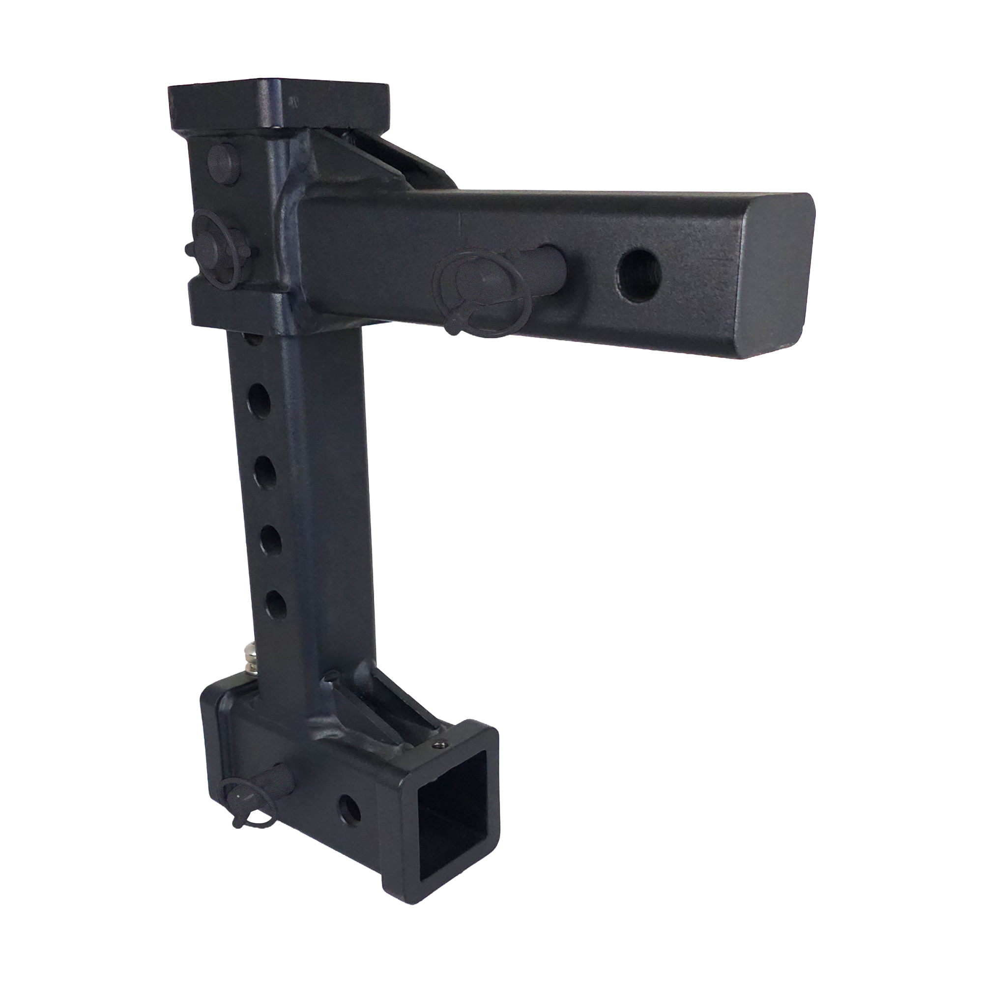 The General Heavy Duty - 2" Adjustable Drop Hitch Adapter - 11" Rise/Drop - 12.5K - Black Texture Accent
