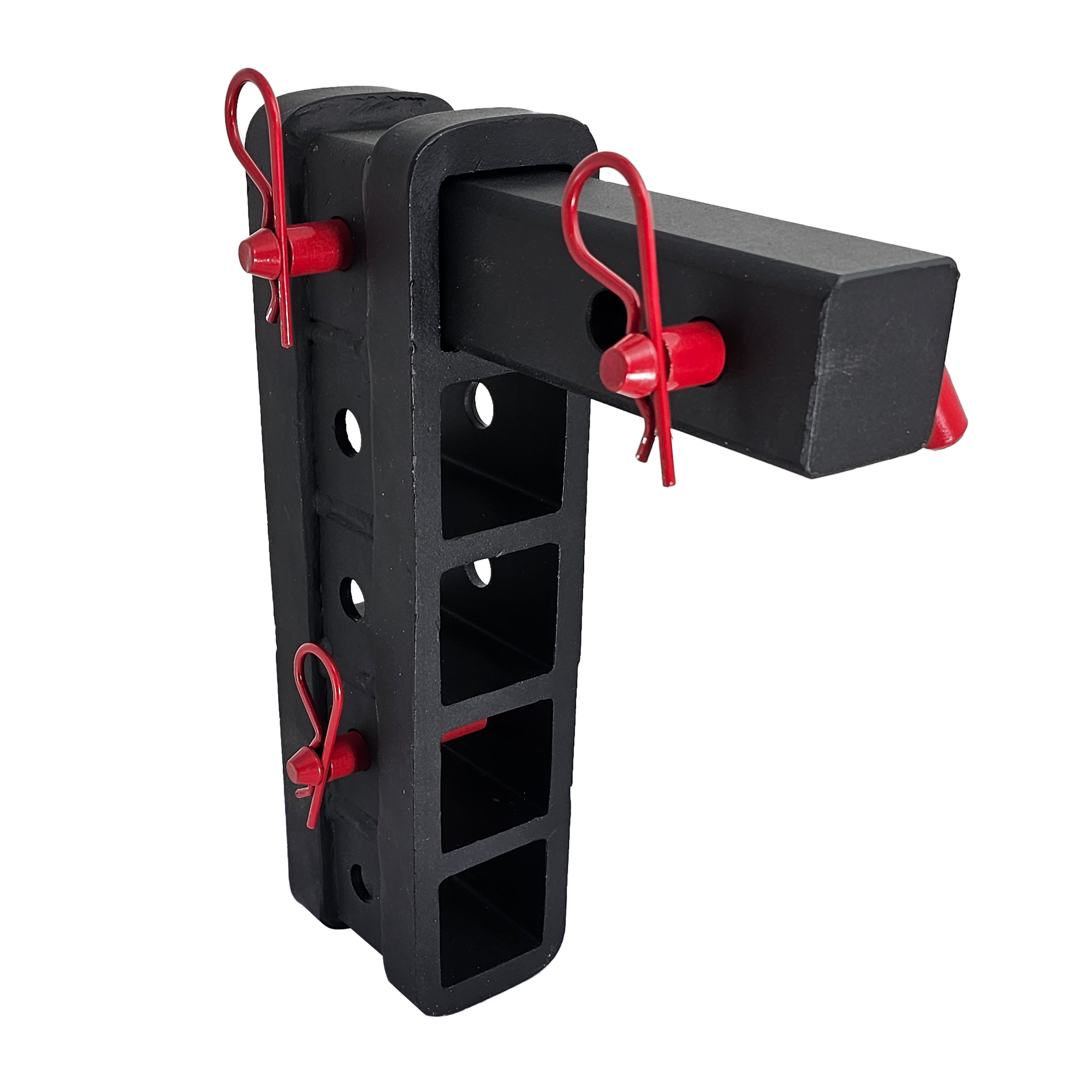 The Major - Patriot Hitches Adjustable Drop/Rise Hitch Stacked Receivers for 2" Hitches - 10" Drop/Rise – 30k - Red Accent