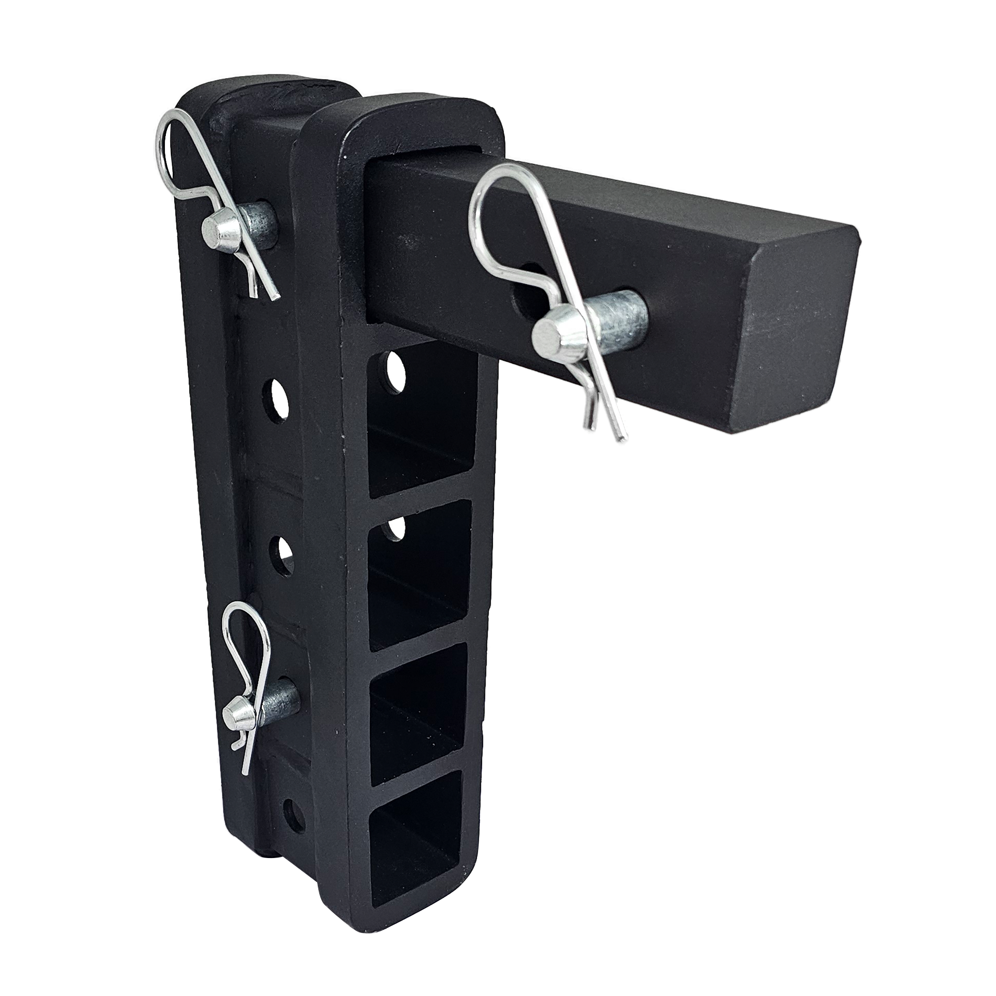 The Major - Patriot Hitches Adjustable Drop/Rise Hitch Stacked Receivers for 2" Hitches - 10" Drop/Rise – 30k - Silver Accent