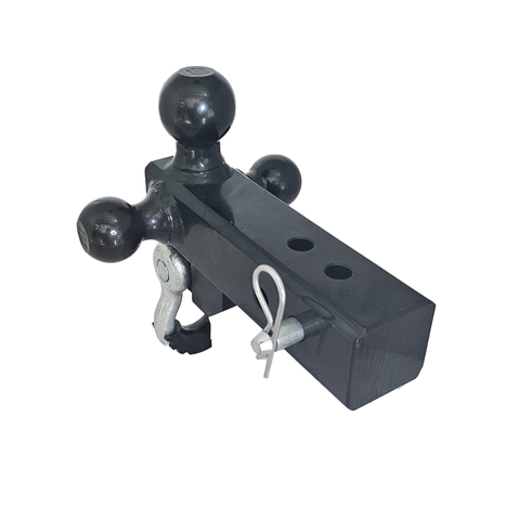 Patriot Hitches 4-Way 3-Ball Mount for 2-1/2" Hitches - The Captain - 30K - Silver Accent (Black Gloss)