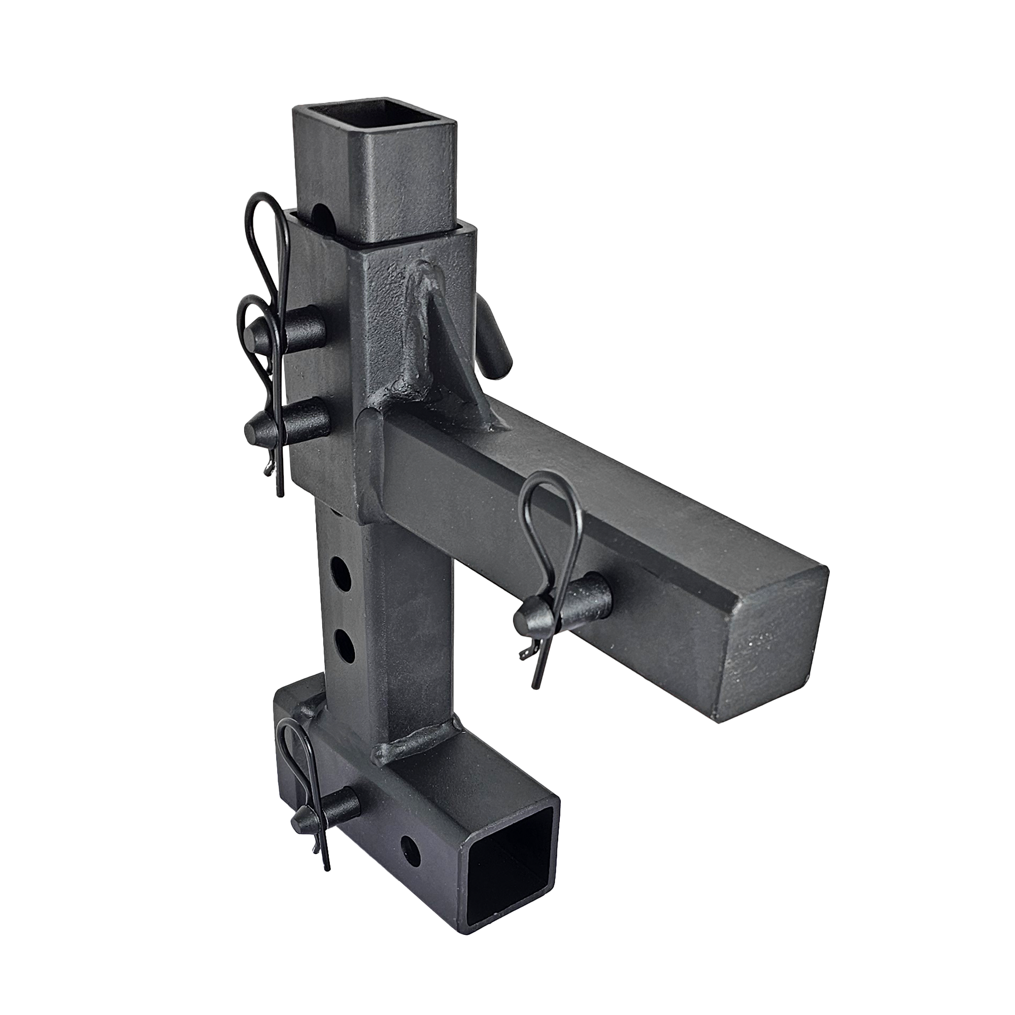 The General Normal Duty - 2" Adjustable Drop Hitch Adapter - 11" Rise/Drop - 7K - Black Texture Accent