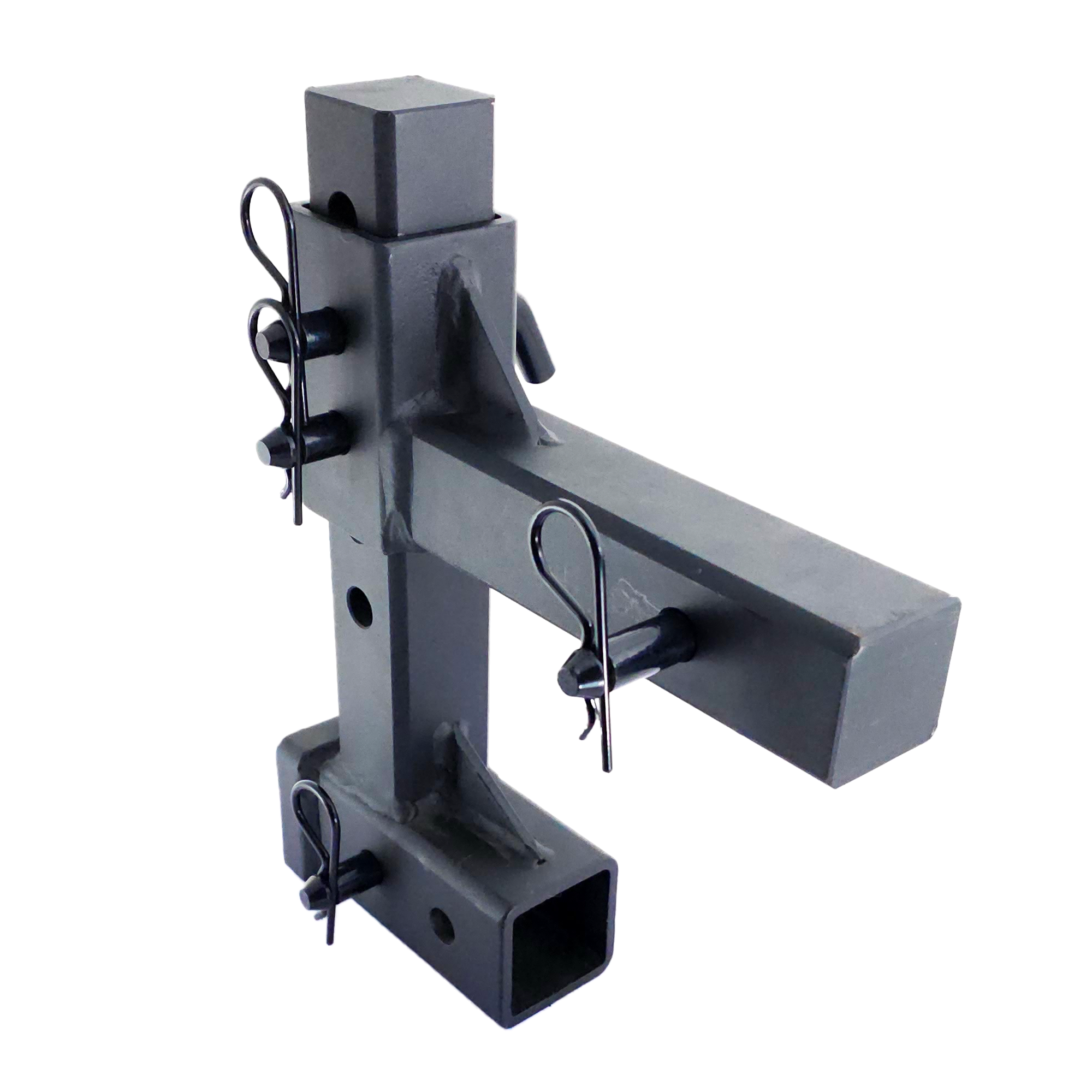 The General Heavy Duty - 2" Adjustable Drop Hitch Adapter - 11" Rise/Drop - 10K - Black Gloss Accent