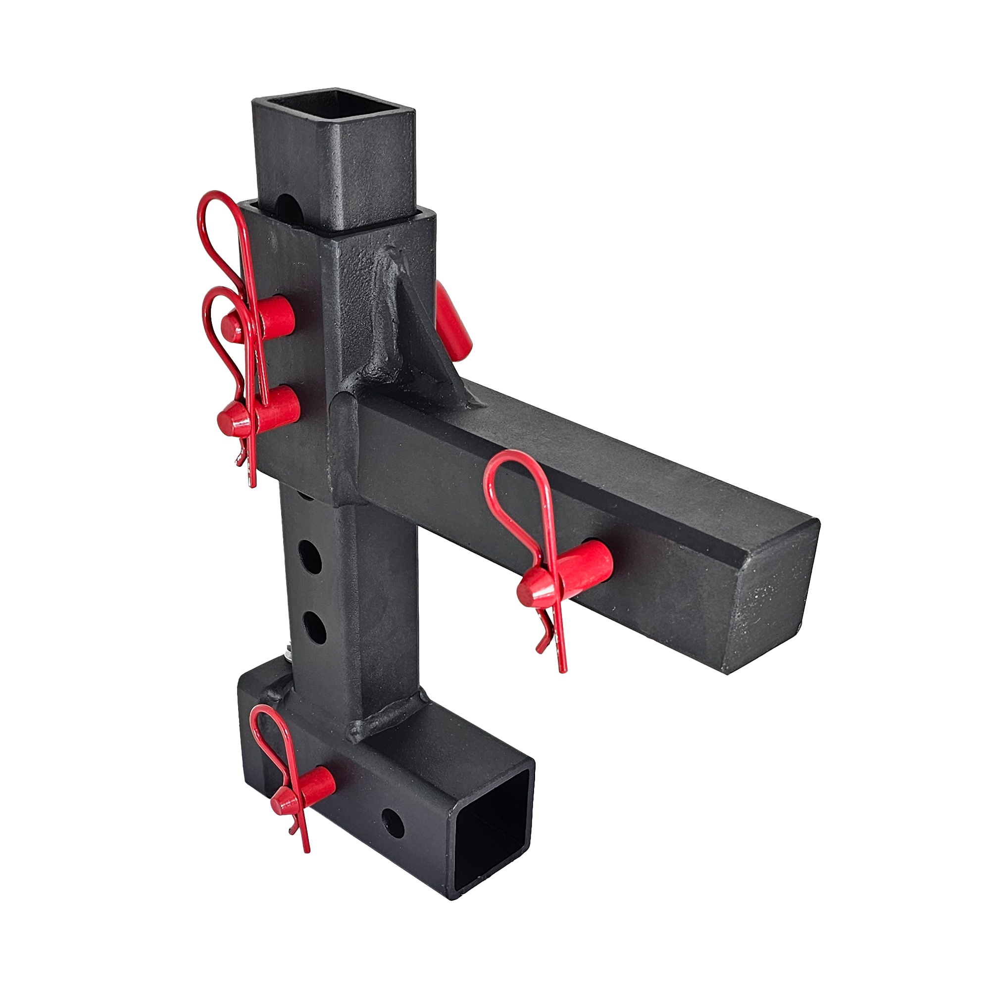 The General Normal Duty - 2" Adjustable Drop Hitch Adapter - 11" Rise/Drop - 7K - Red Accent