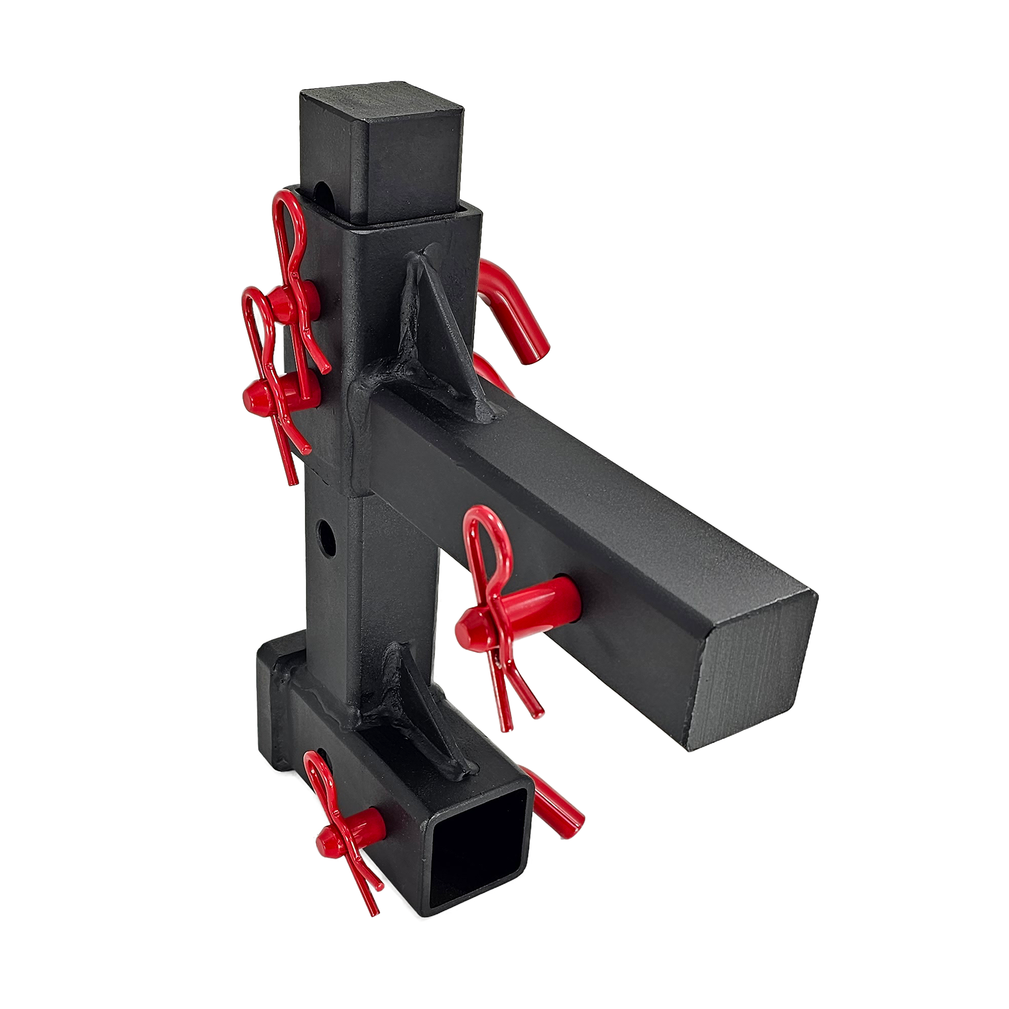 The General Heavy Duty - 2" Adjustable Drop Hitch Adapter - 11" Rise/Drop - 10K - Red Accent