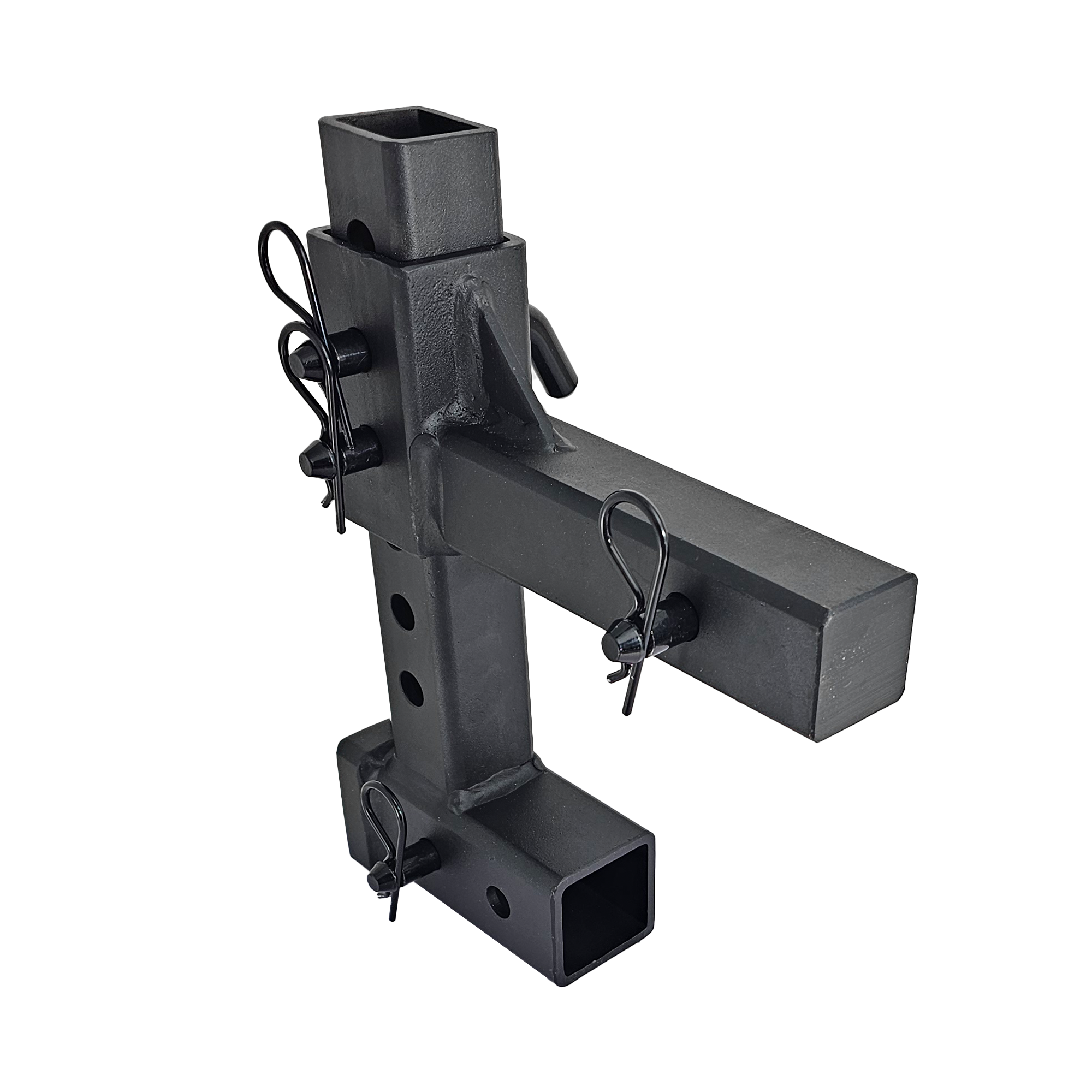 The General Normal Duty - 2" Adjustable Drop Hitch Adapter - 11" Rise/Drop - 7K - Black Gloss Accent